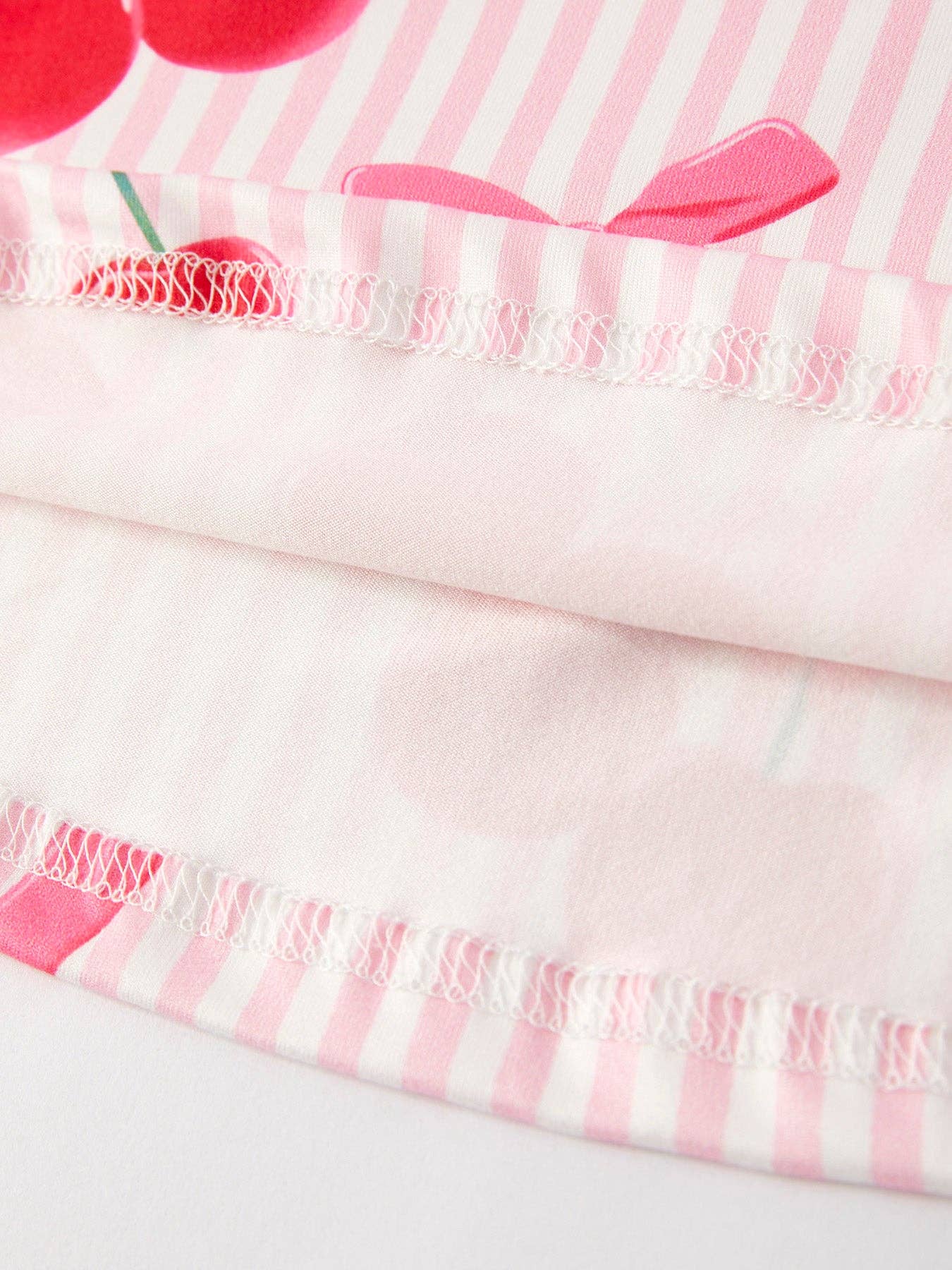 Rylee Faith Designs - Summer Cherry Stripe Girls' Dress
