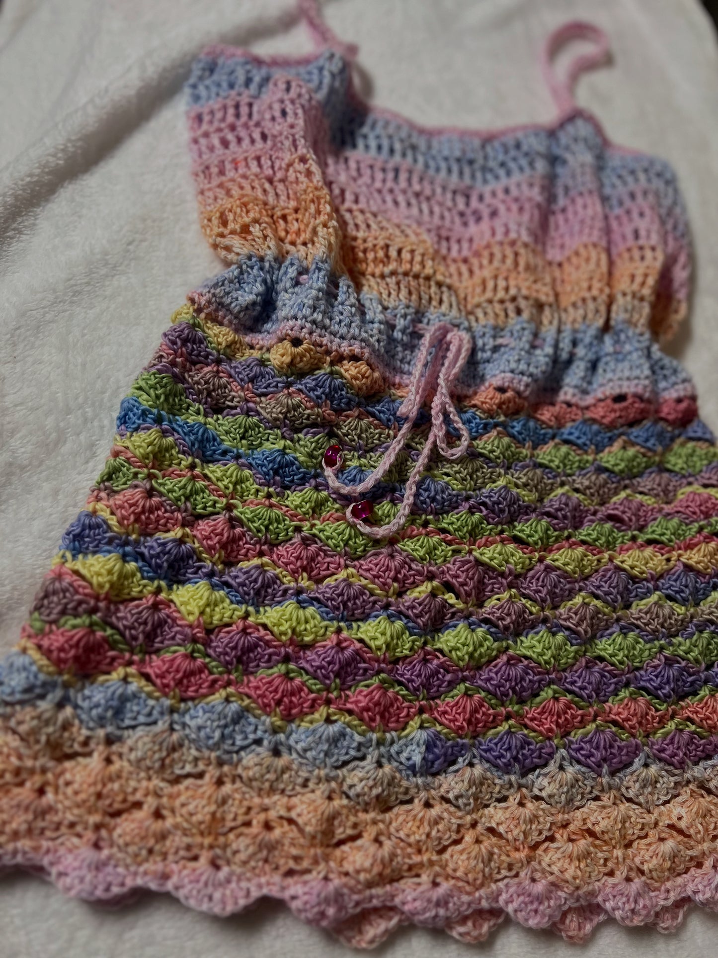 Beach coverup crochet dress