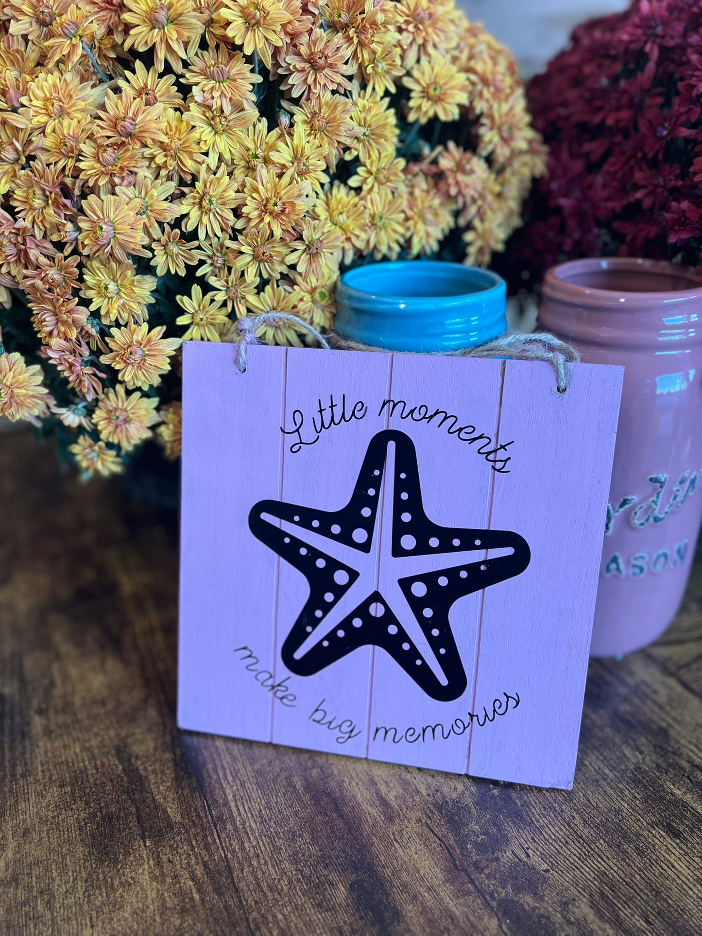 small wood sign