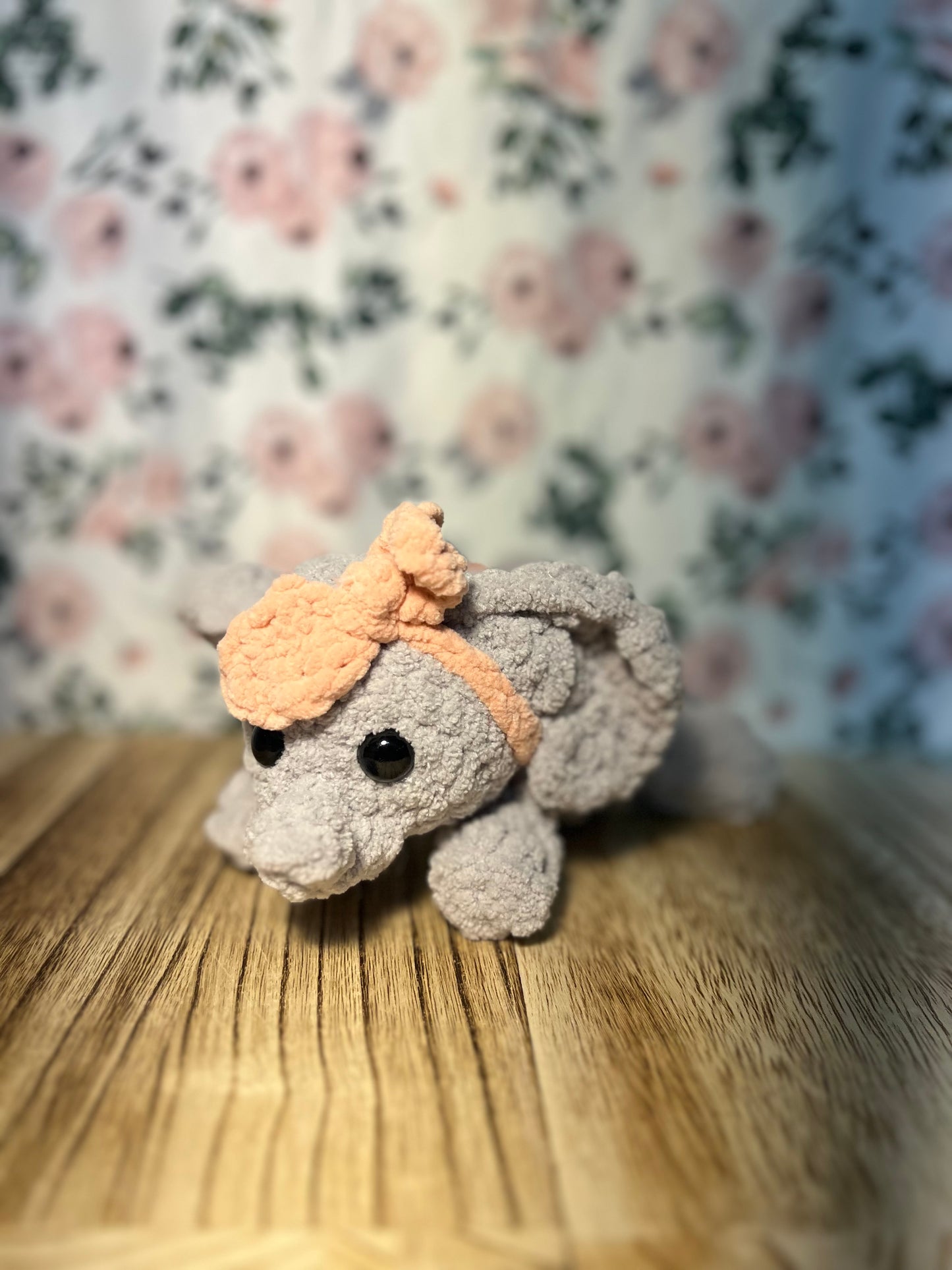 Crochet elephant snuggler
