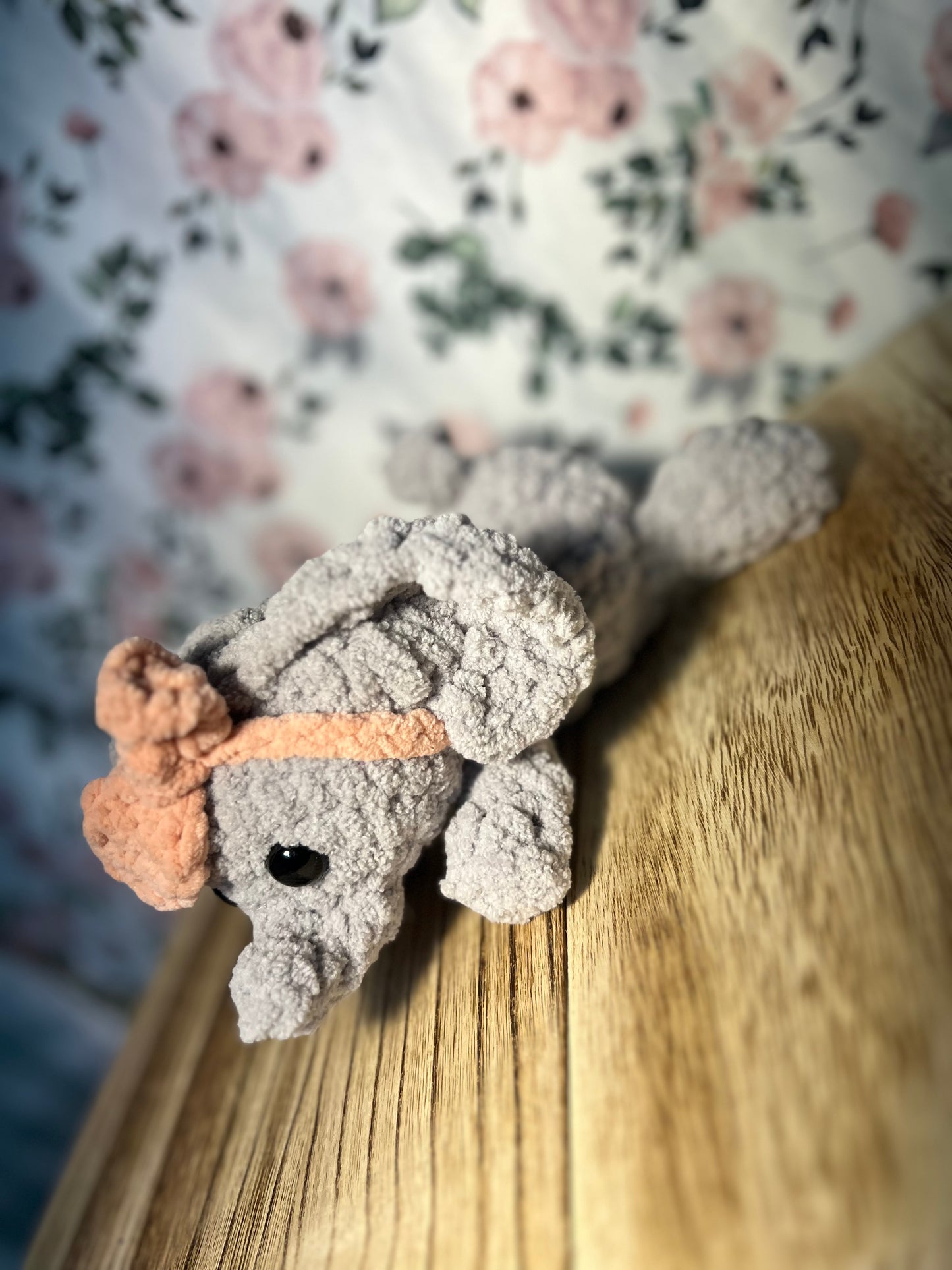 Crochet elephant snuggler