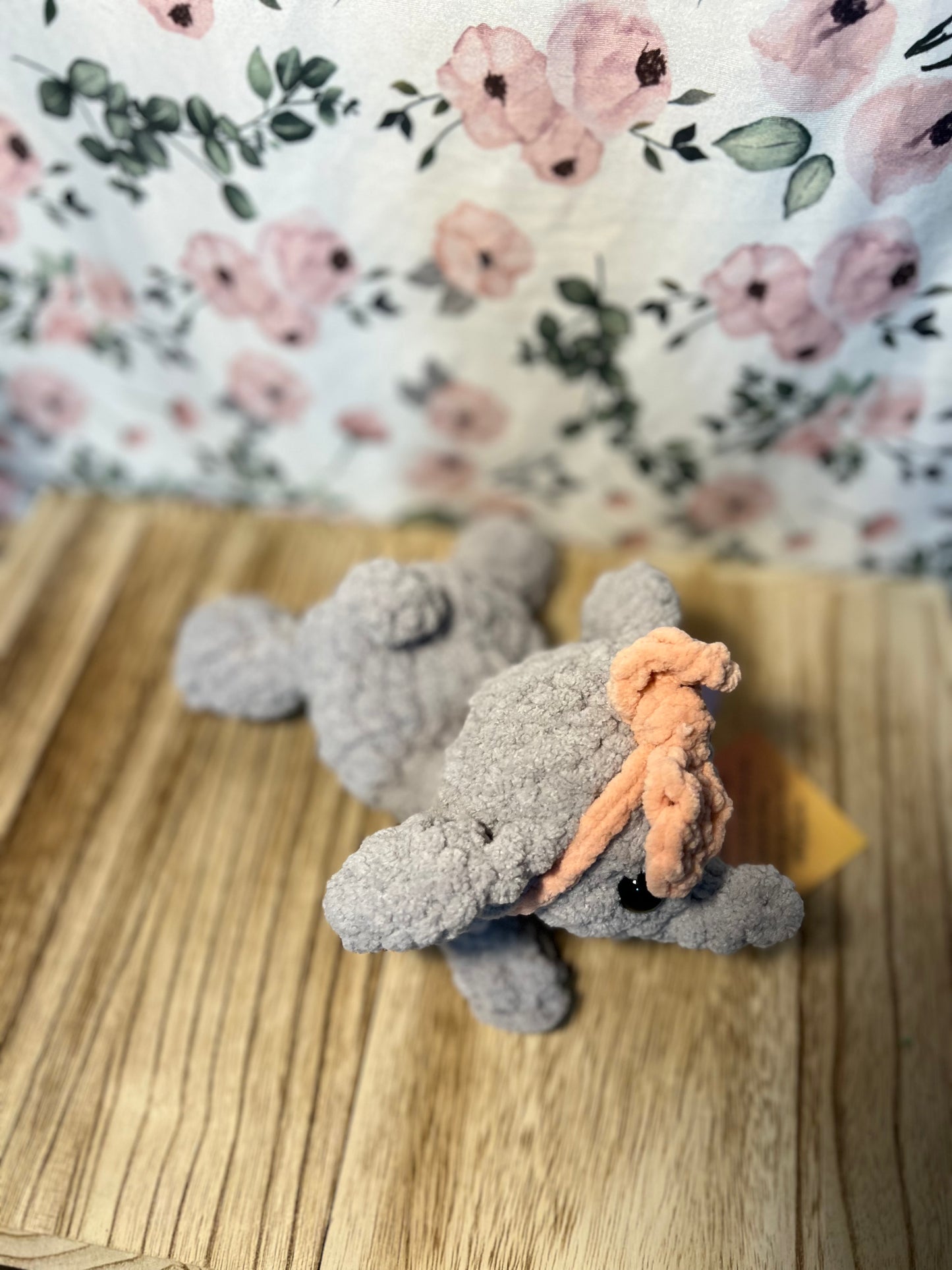 Crochet elephant snuggler
