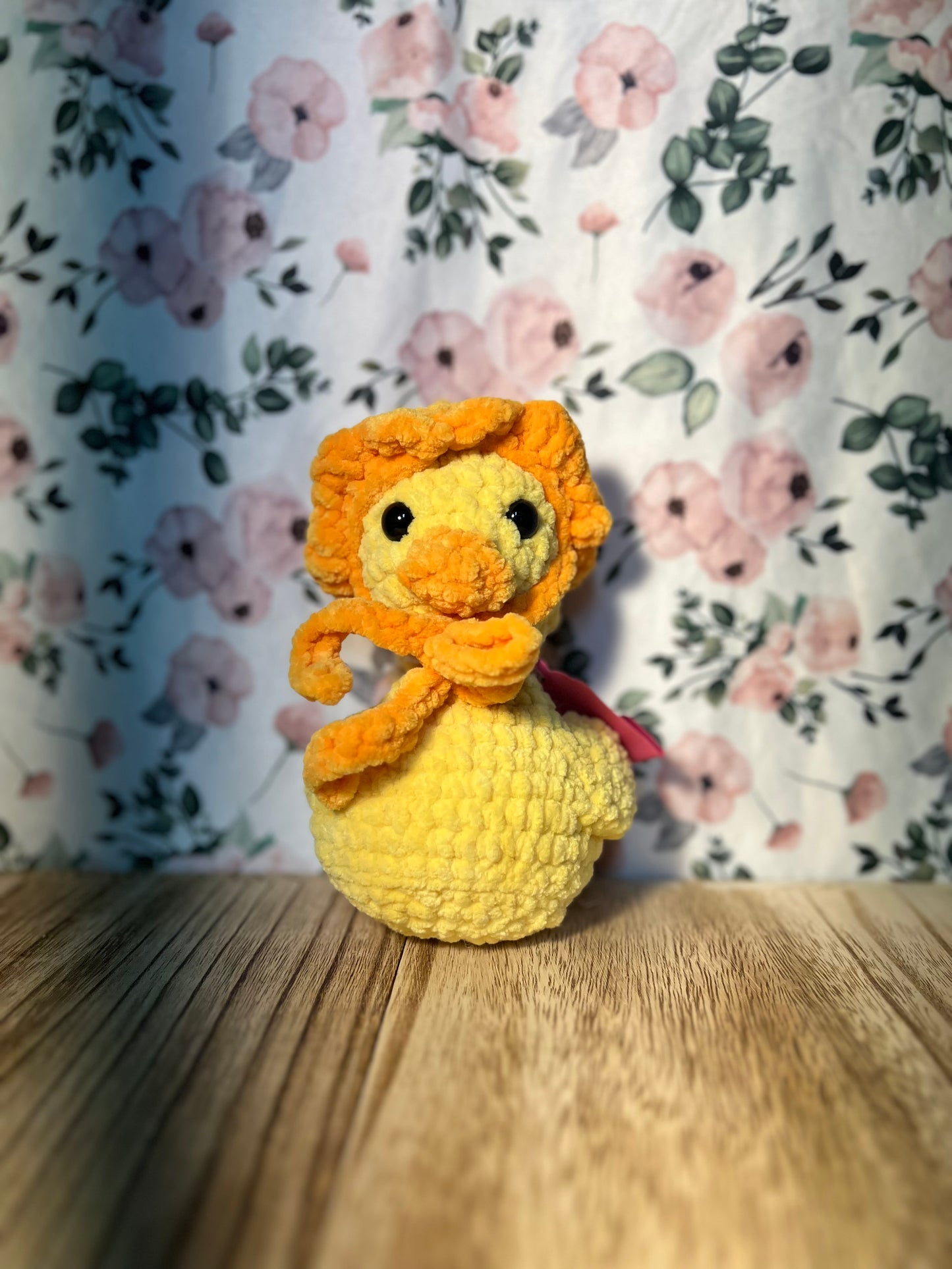 Crochet ducky with a hat