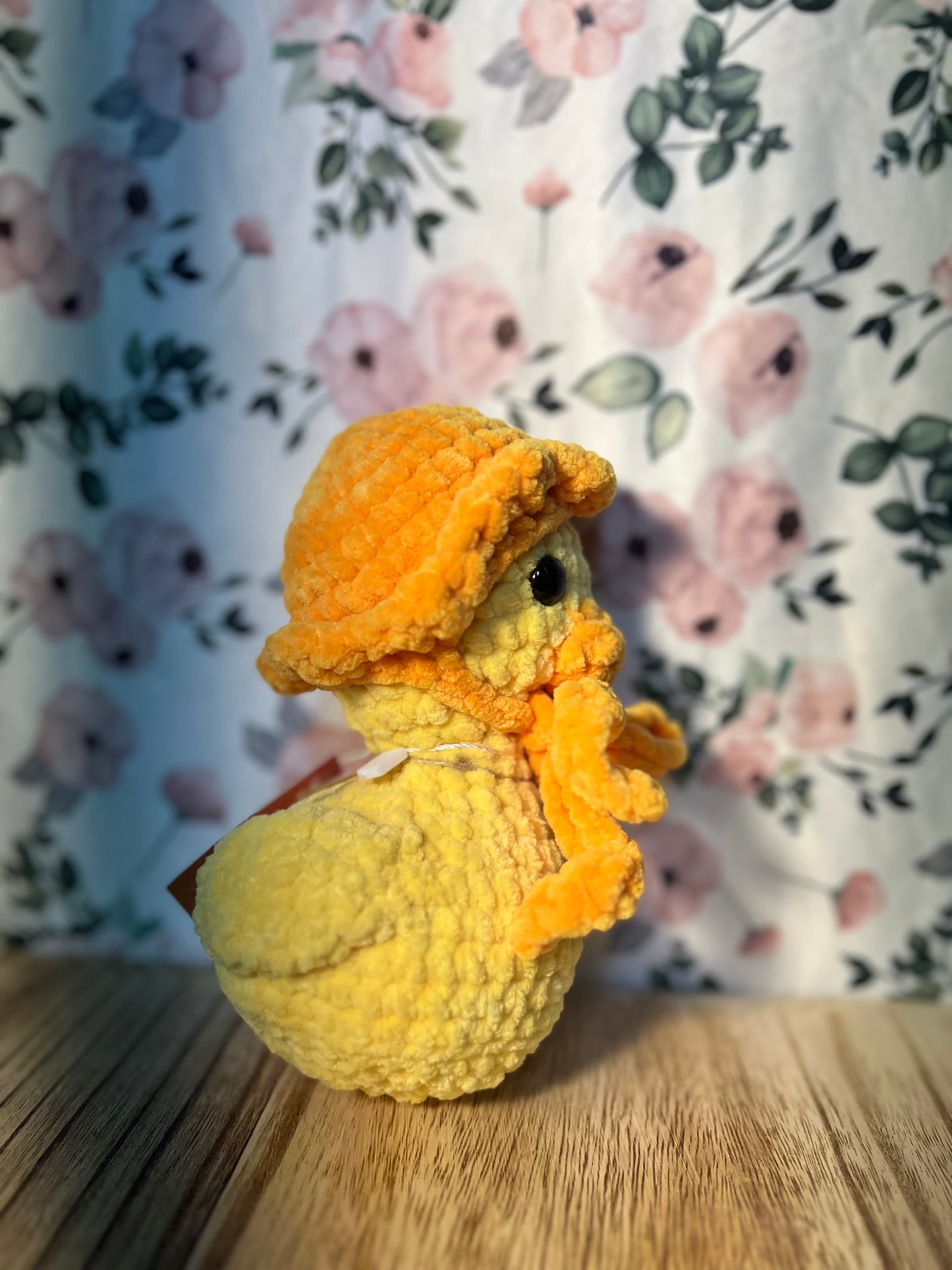 Crochet ducky with a hat