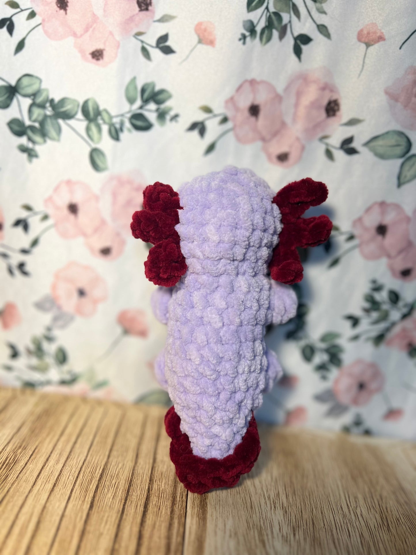 Small crochet axolotl