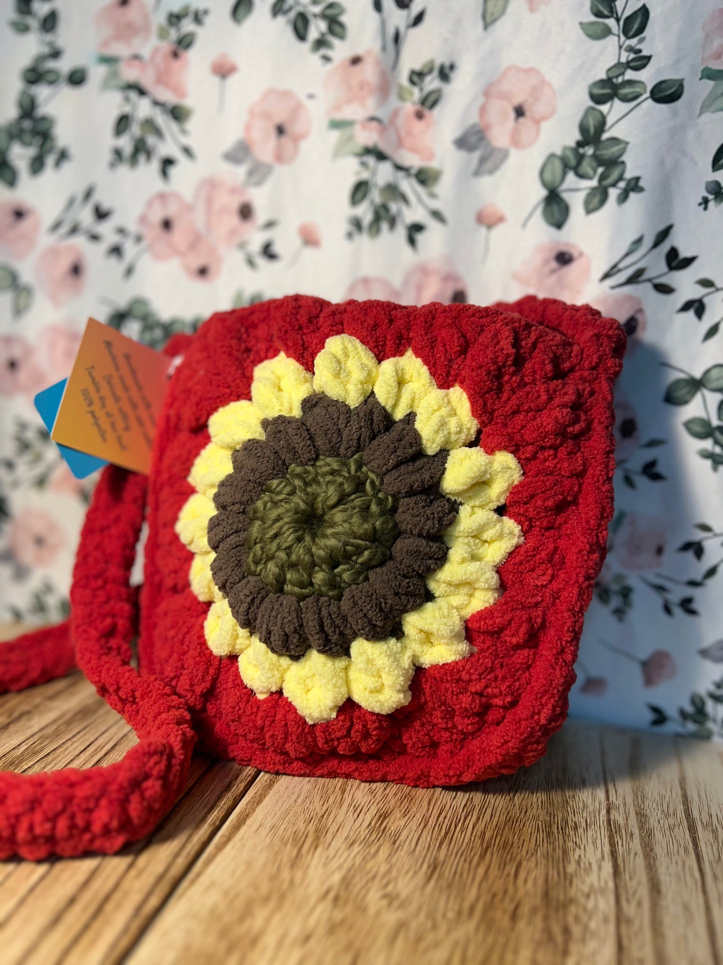 Granny square Sunflower purse