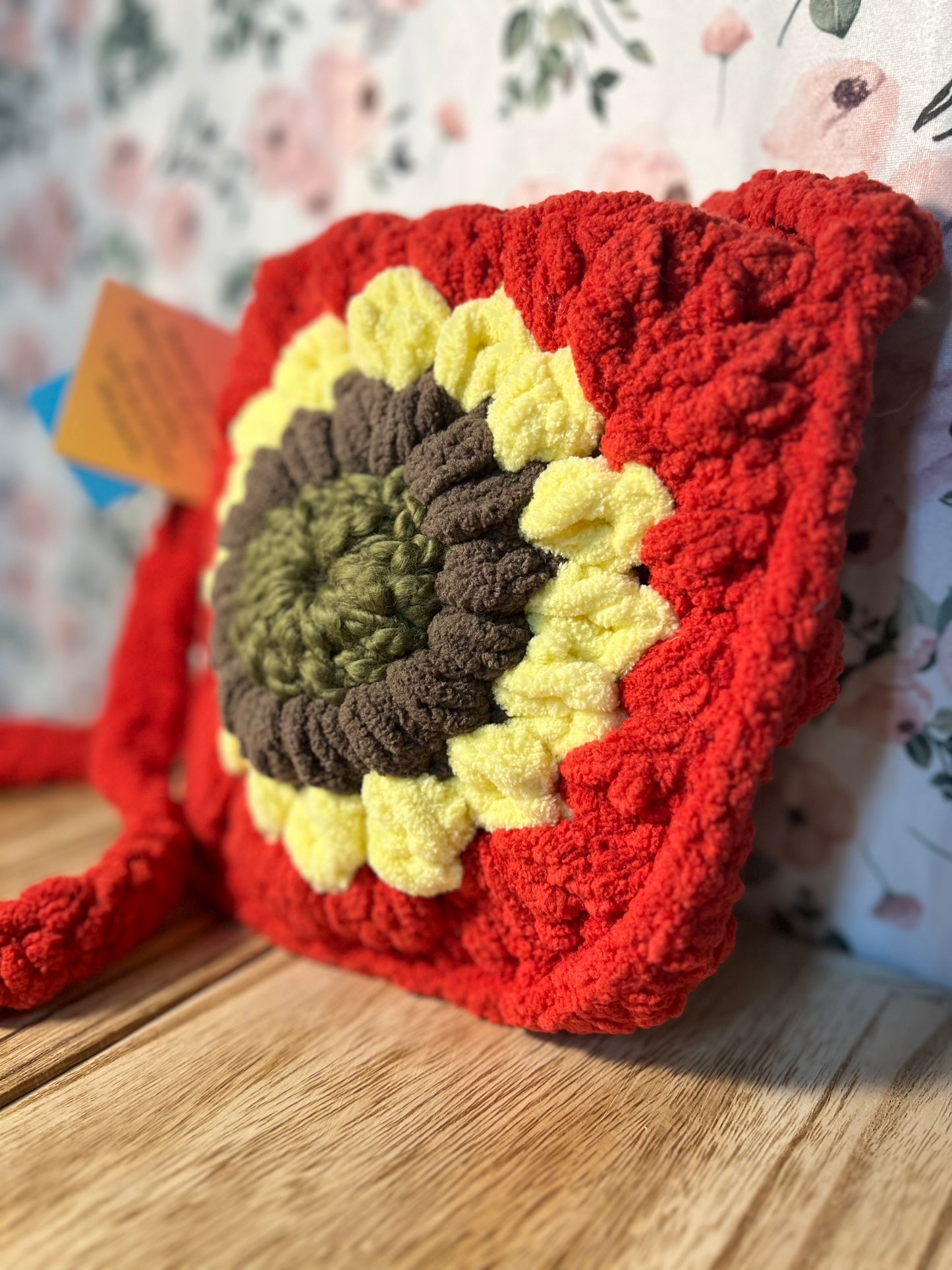 Granny square Sunflower purse