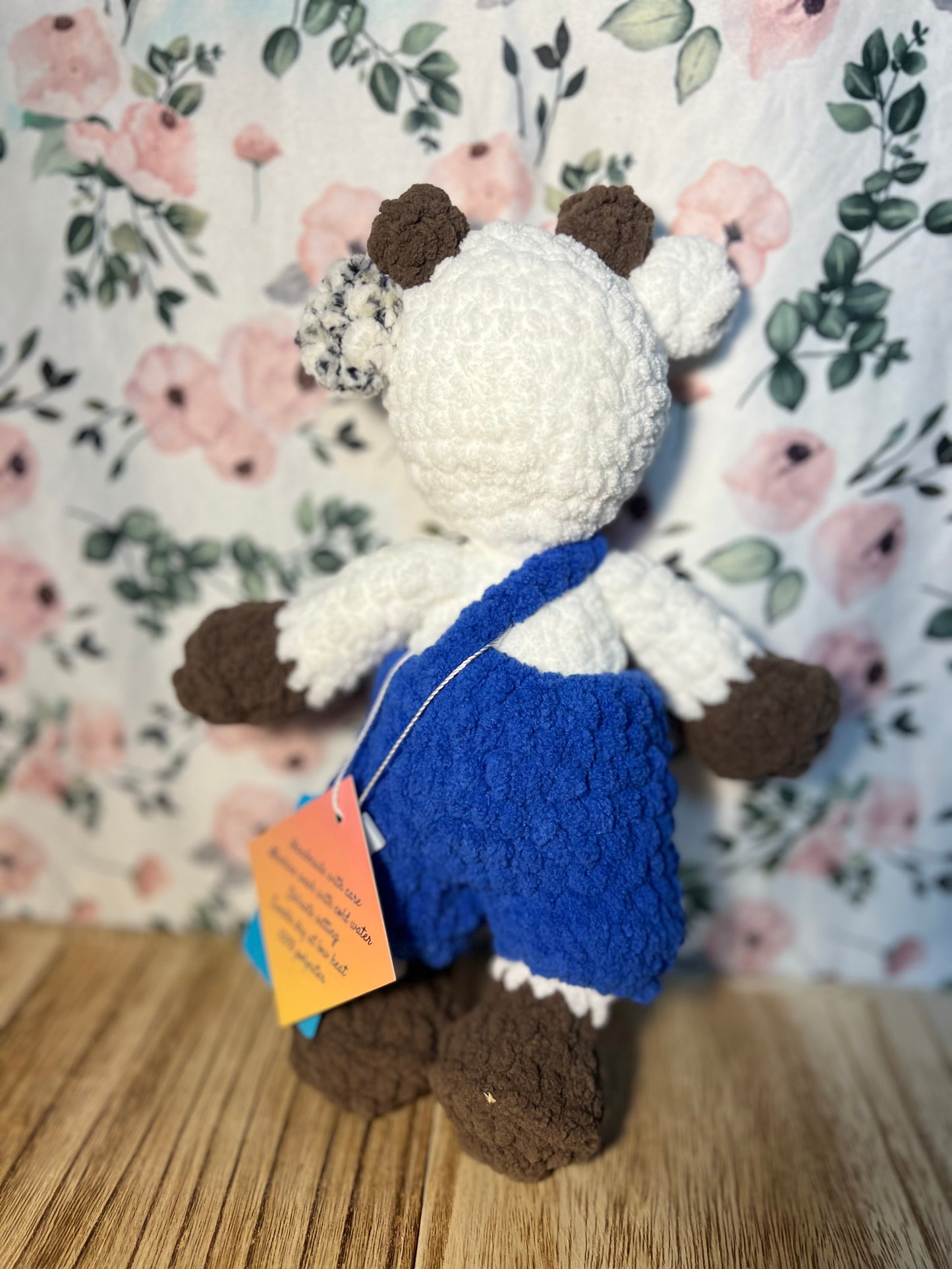 Cow with overalls