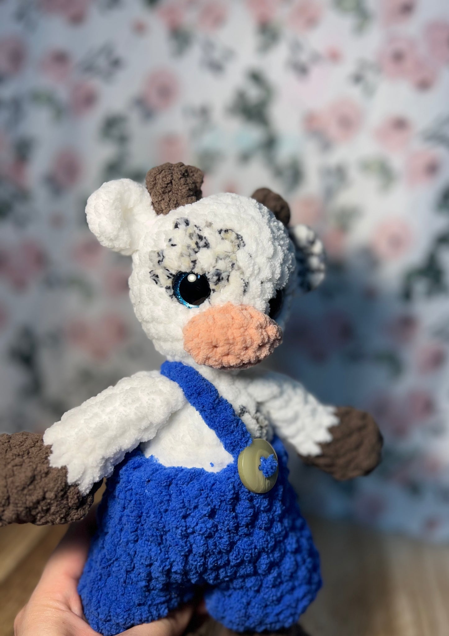 Cow with overalls