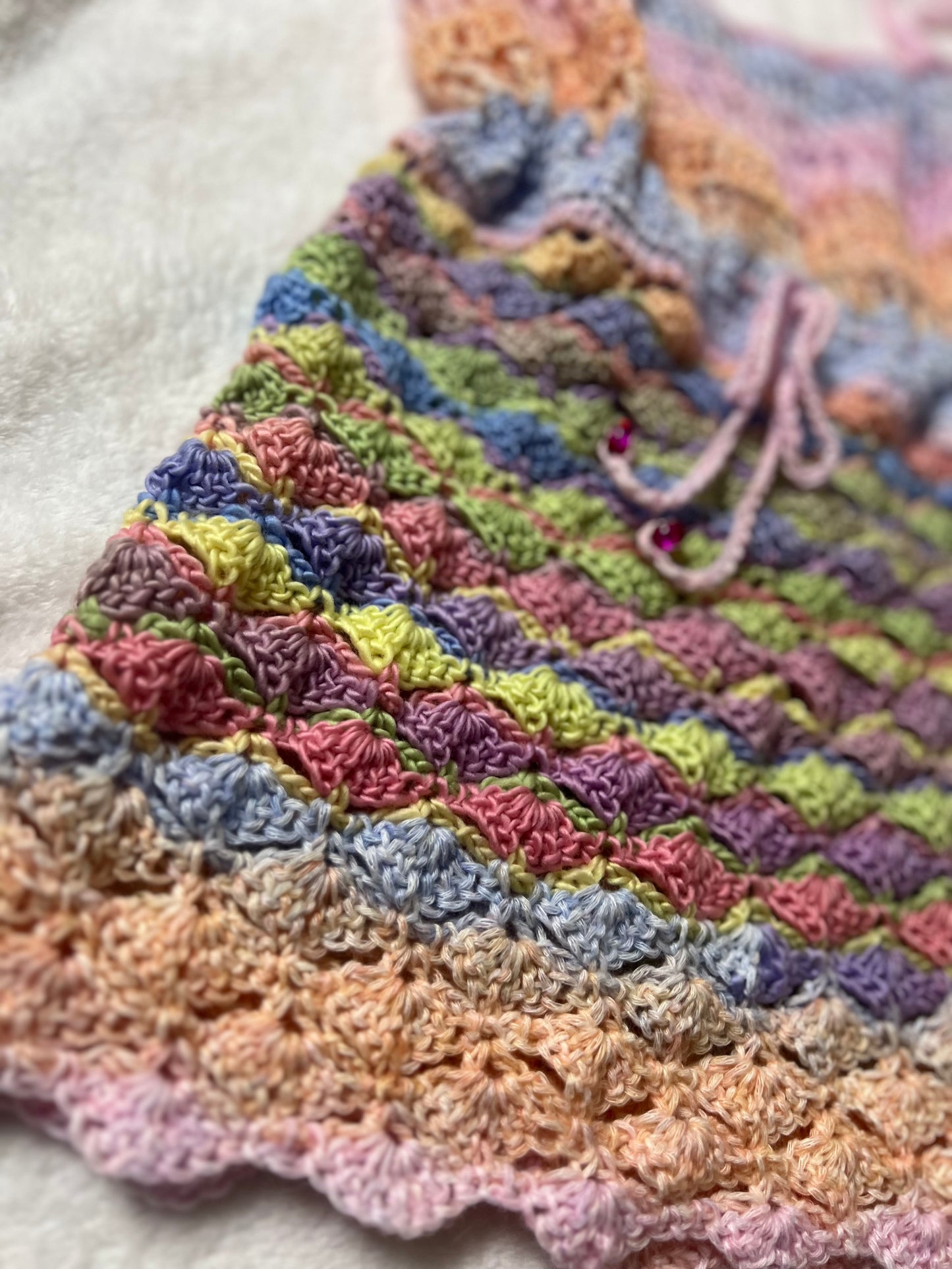 Beach coverup crochet dress