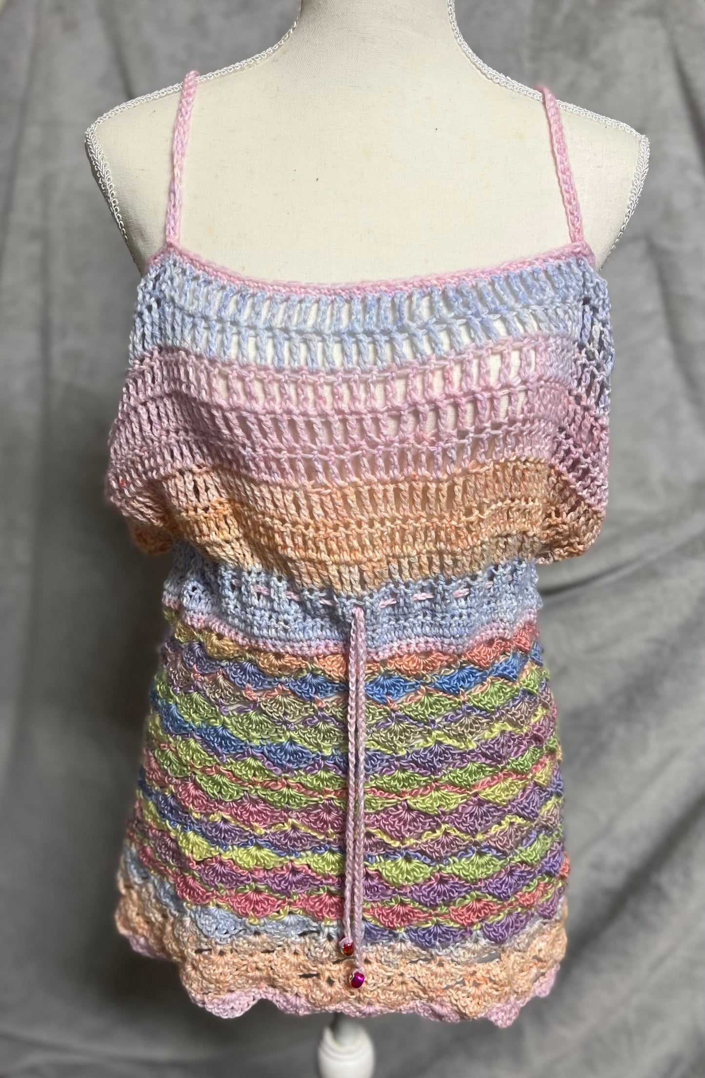 Beach coverup crochet dress