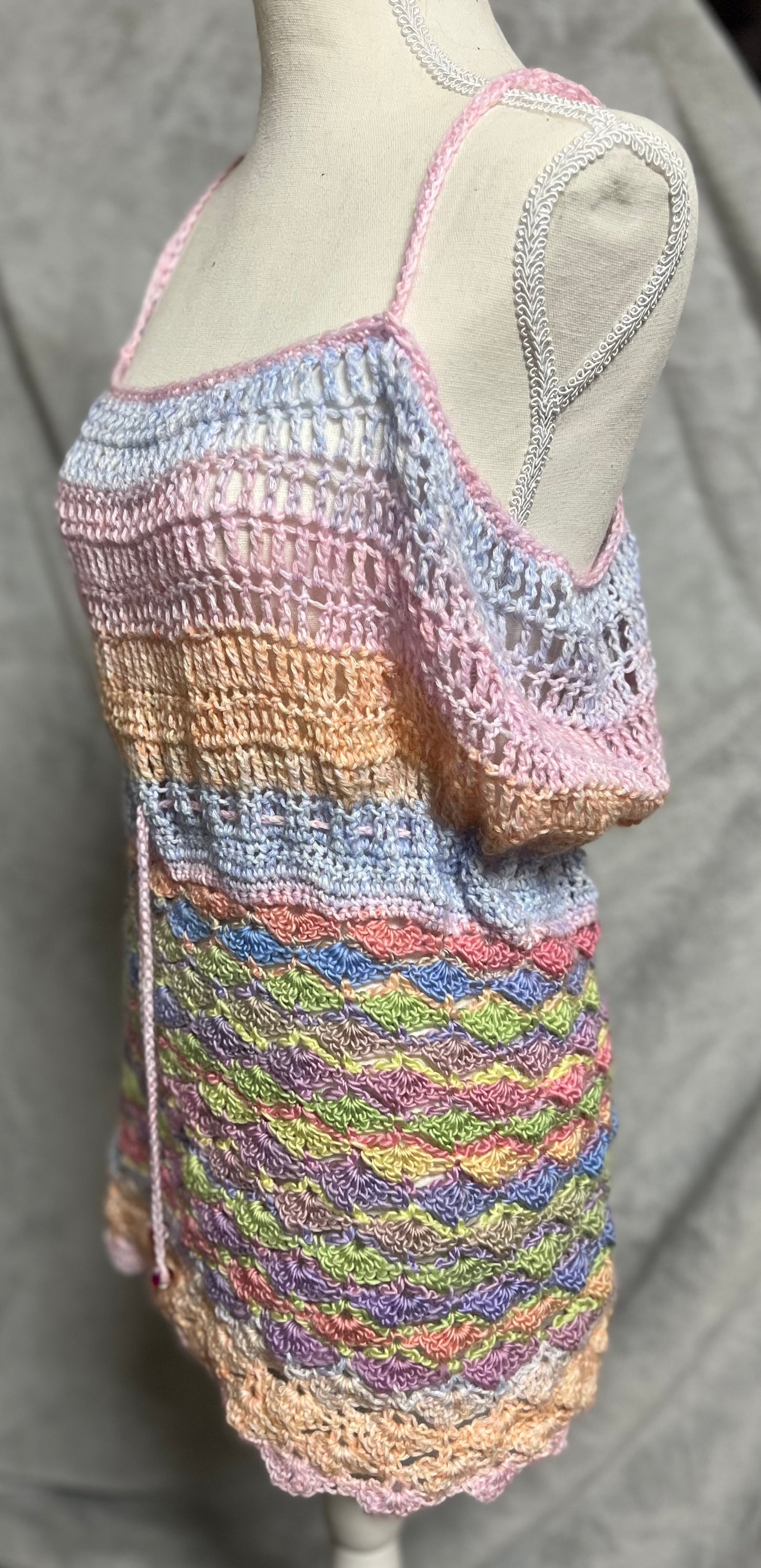 Beach coverup crochet dress