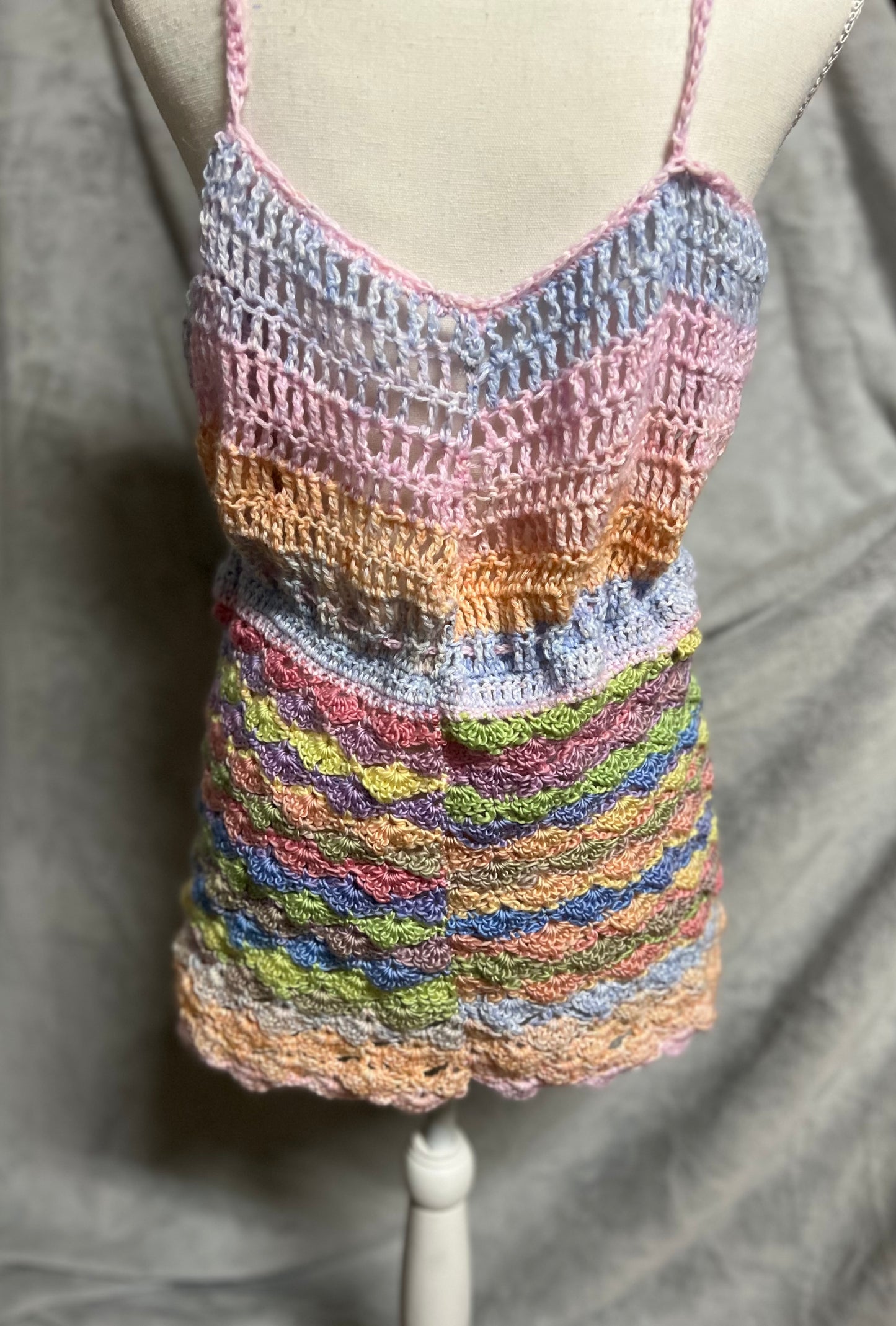 Beach coverup crochet dress