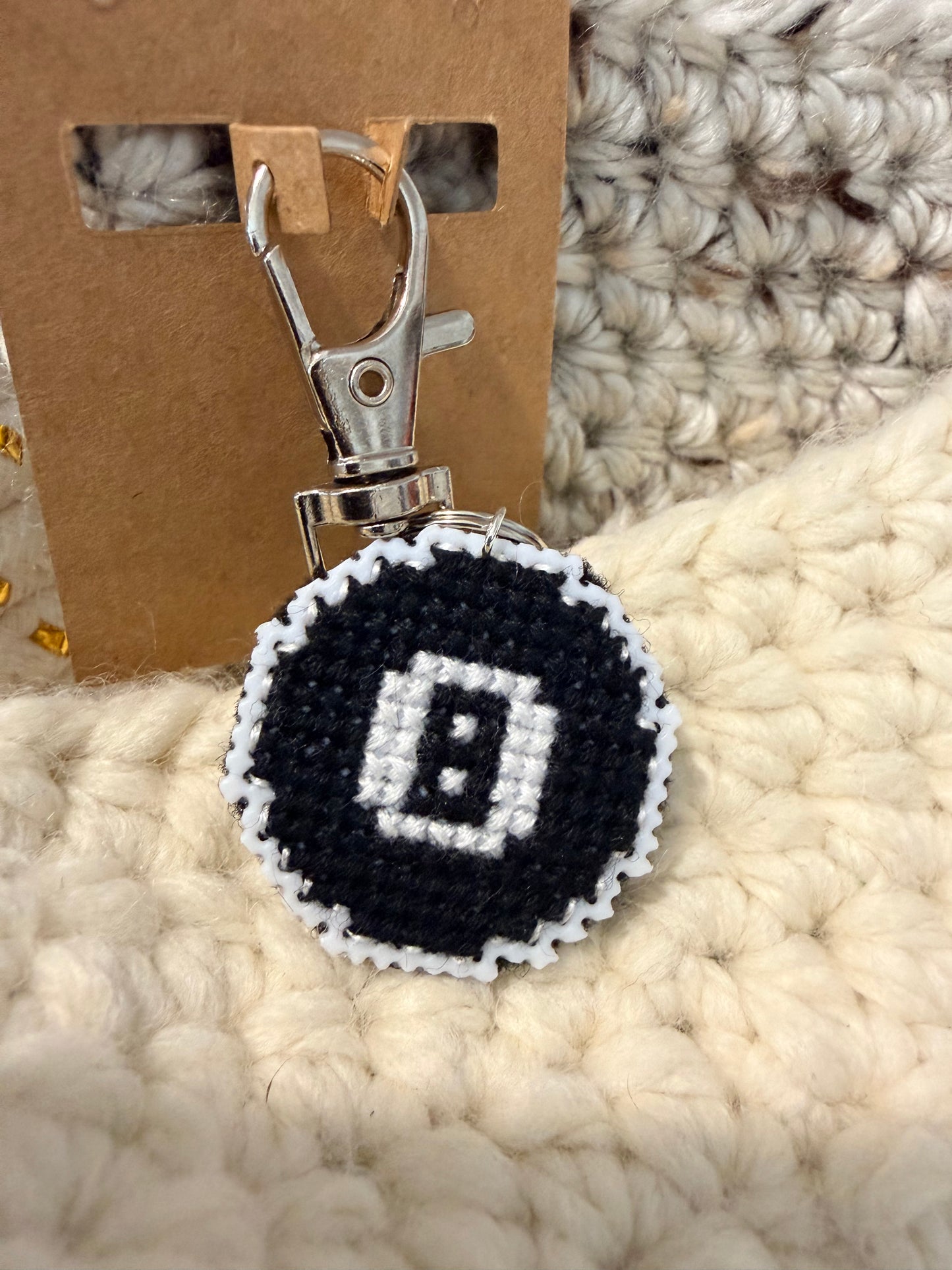 cross stitch keychain