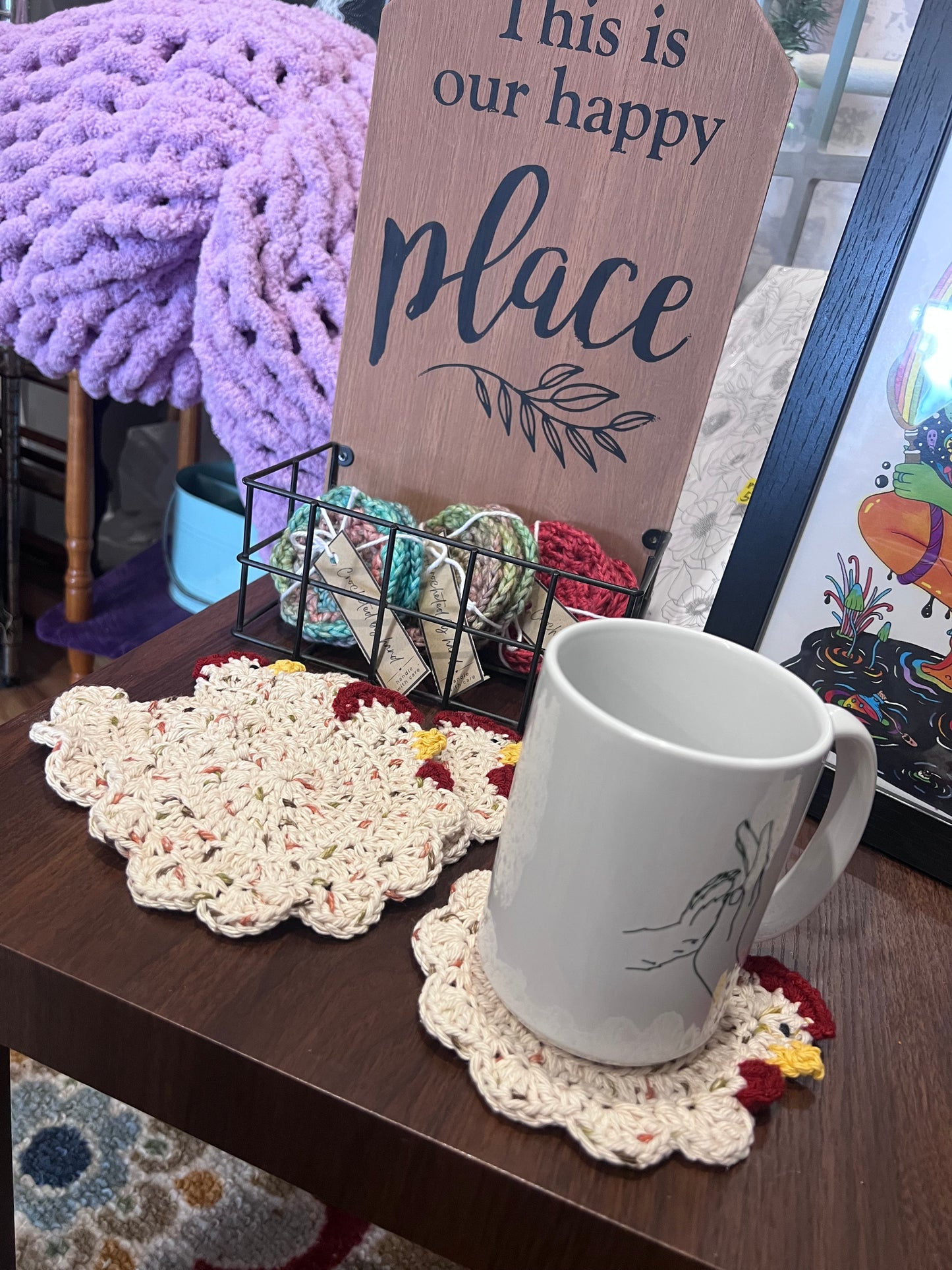 Crochet coasters
