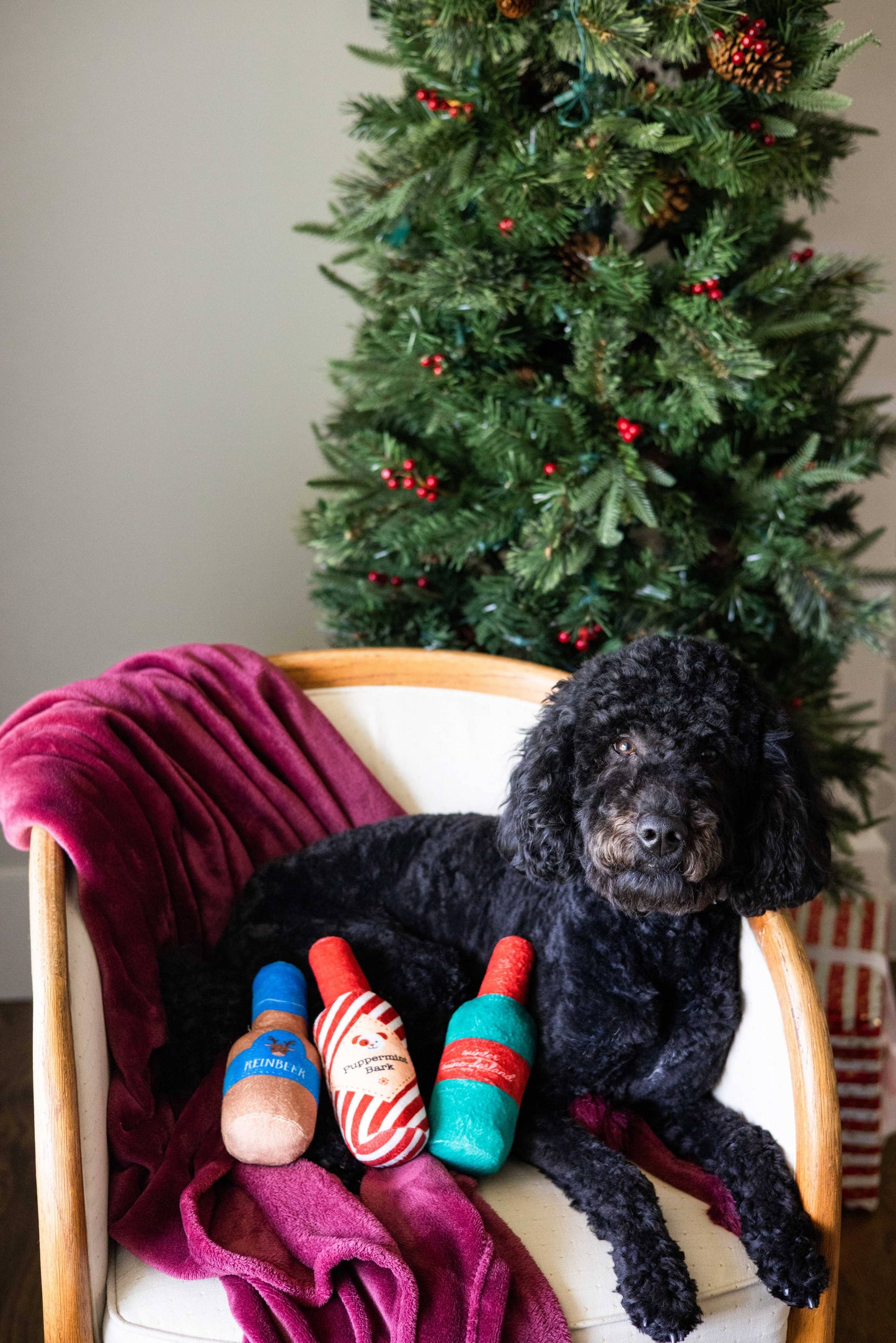 Pearhead - Holiday Spirits Christmas Dog Toys, Set of 3