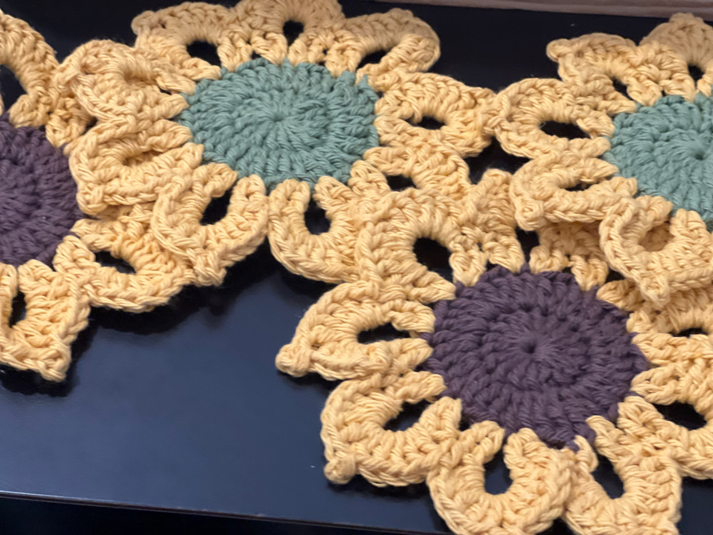 Crochet coasters