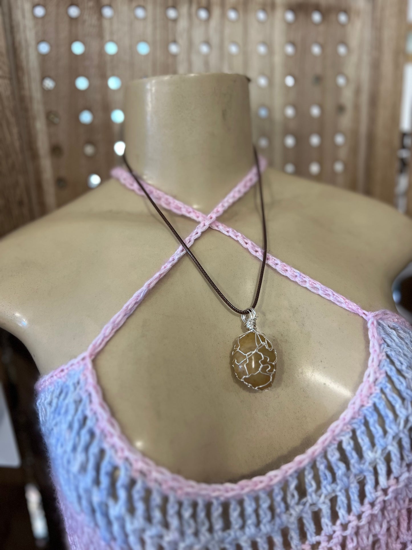 Wire wrapped necklace