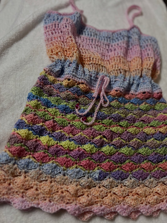 Beach coverup crochet dress