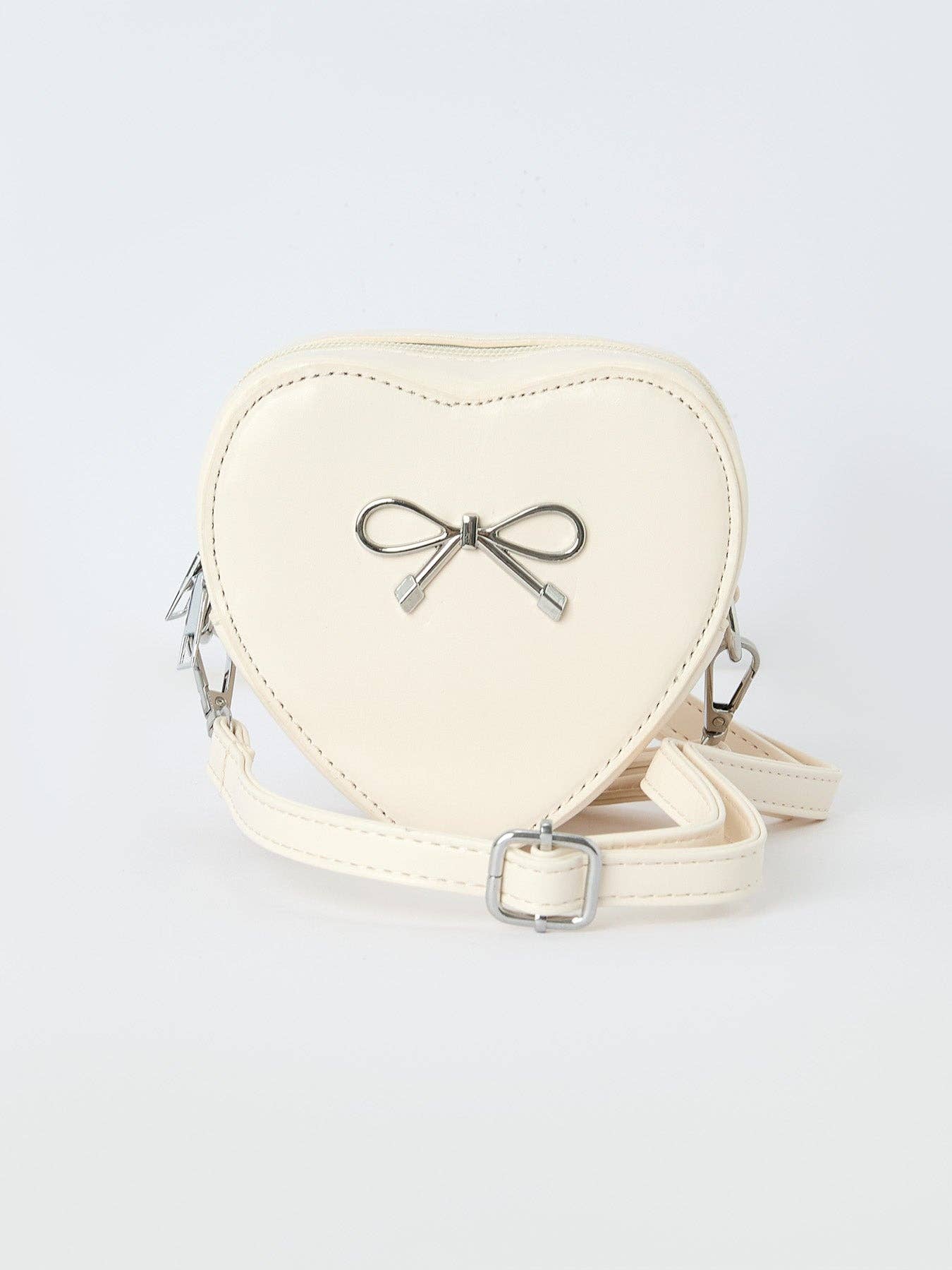 Rylee Faith Designs - Christmas and Valentine's Sweet Heart-Shaped Crossbody Girls Bag with Bow