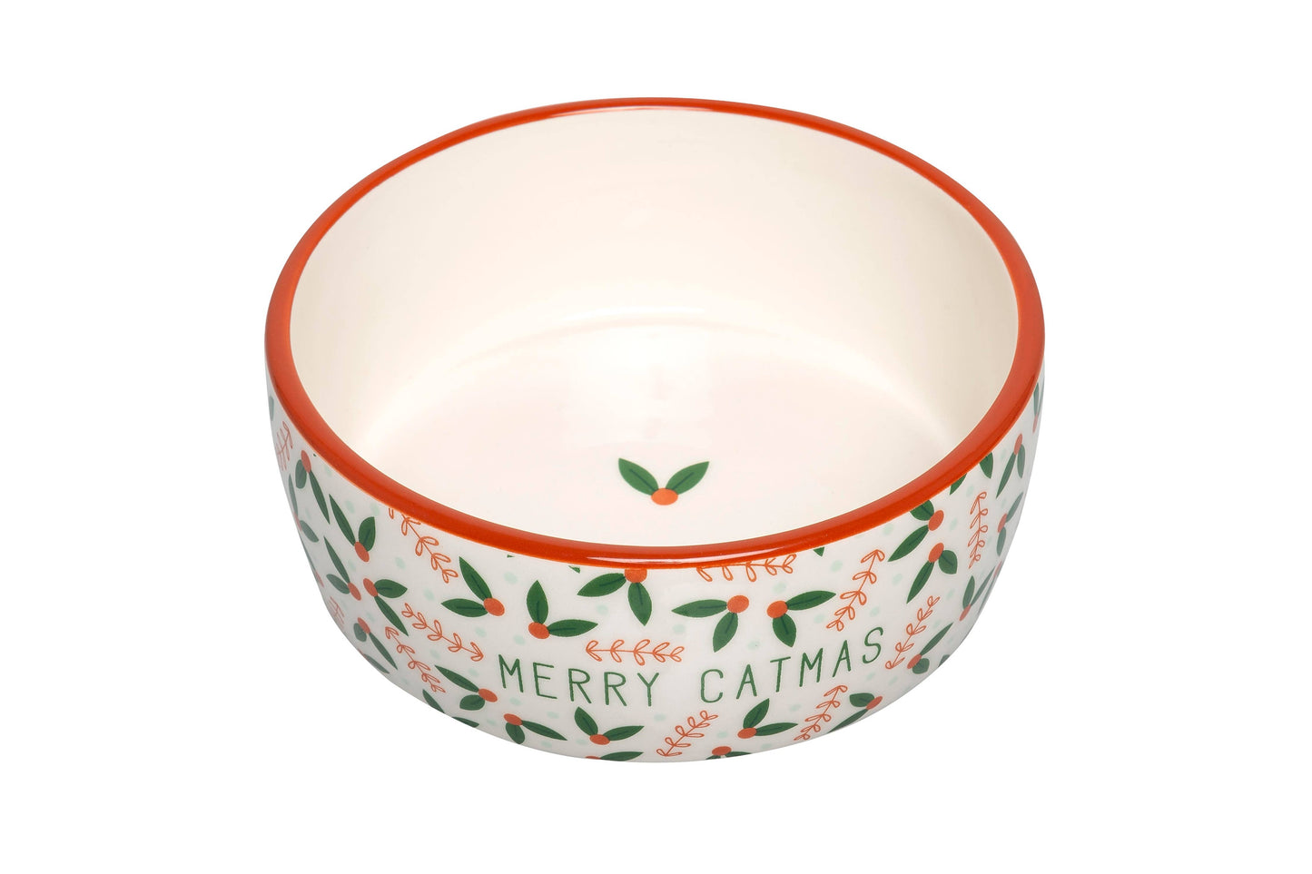 Pearhead - Merry Catmas, Cat Holiday And Christmas Feeding Bowl