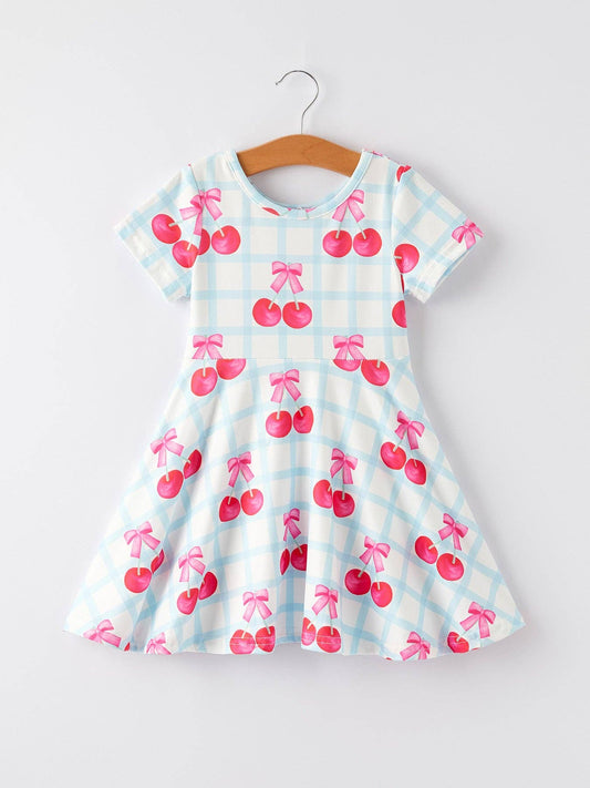 Rylee Faith Designs - Cherry Plaid Girls' Dress