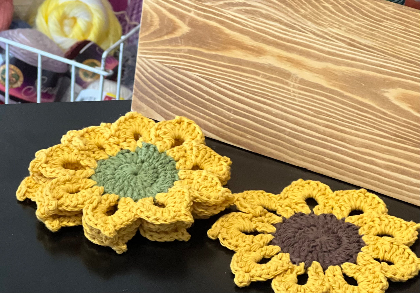 Crochet coasters