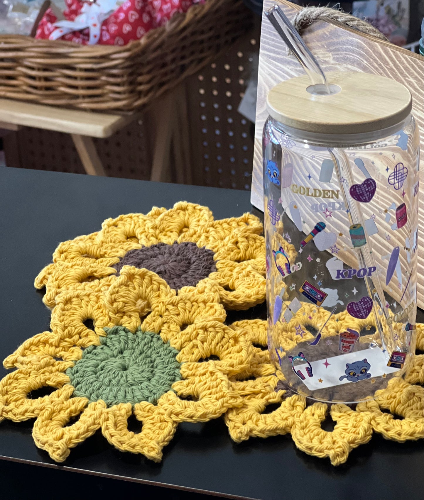 Crochet coasters