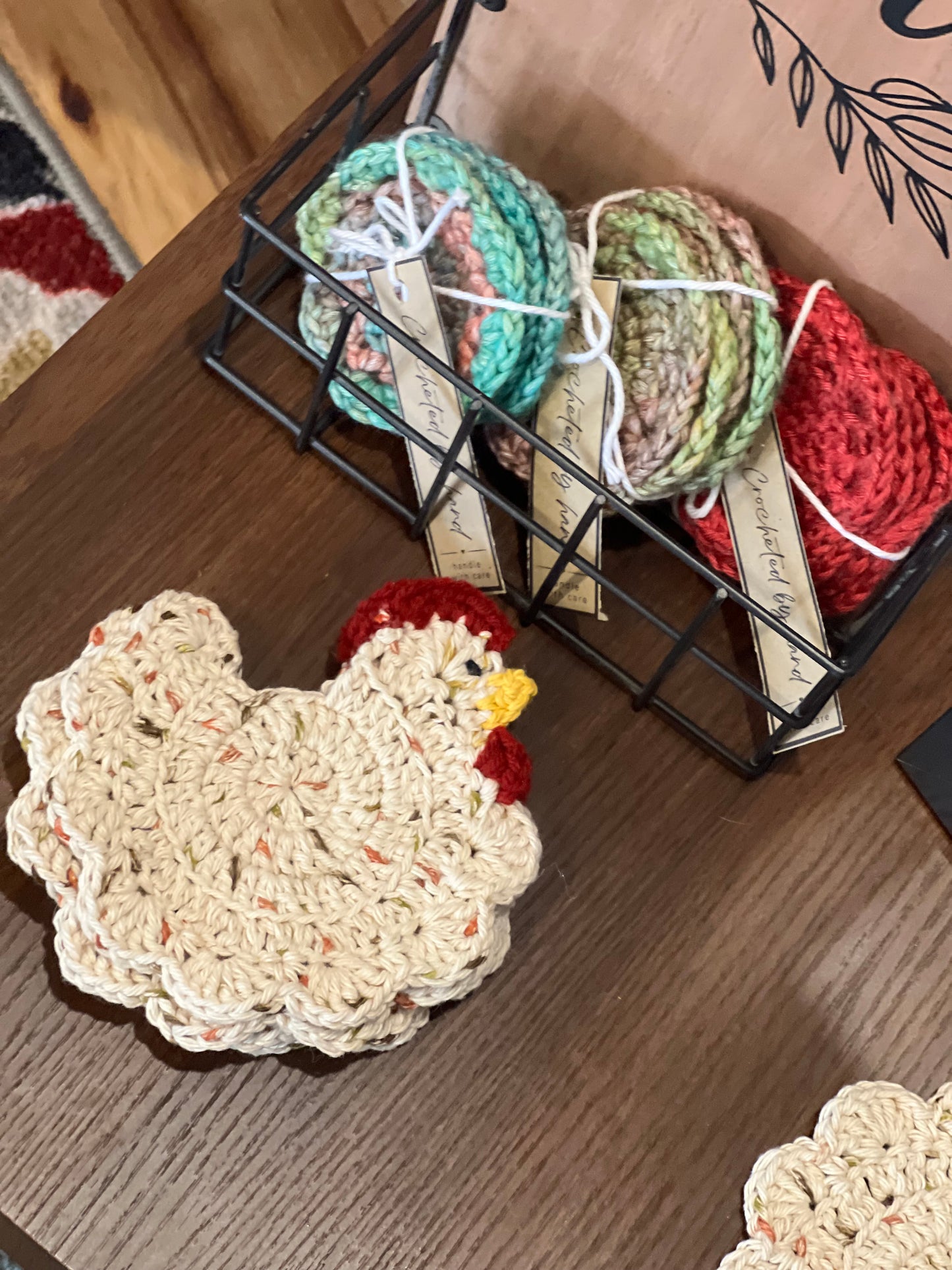 Crochet coasters