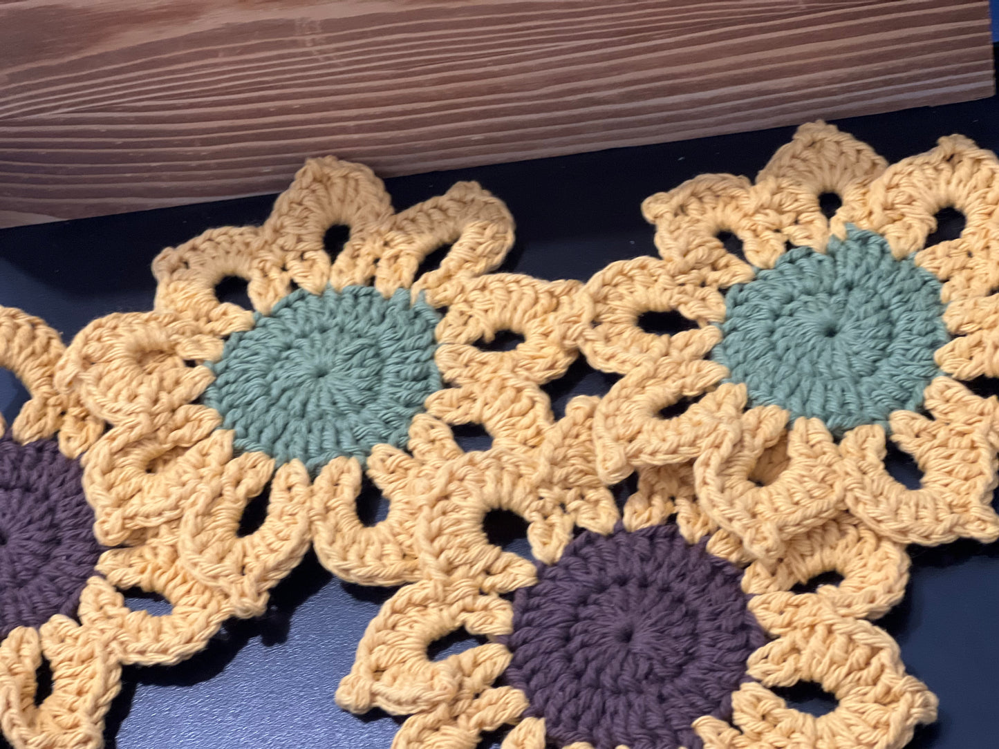 Crochet coasters