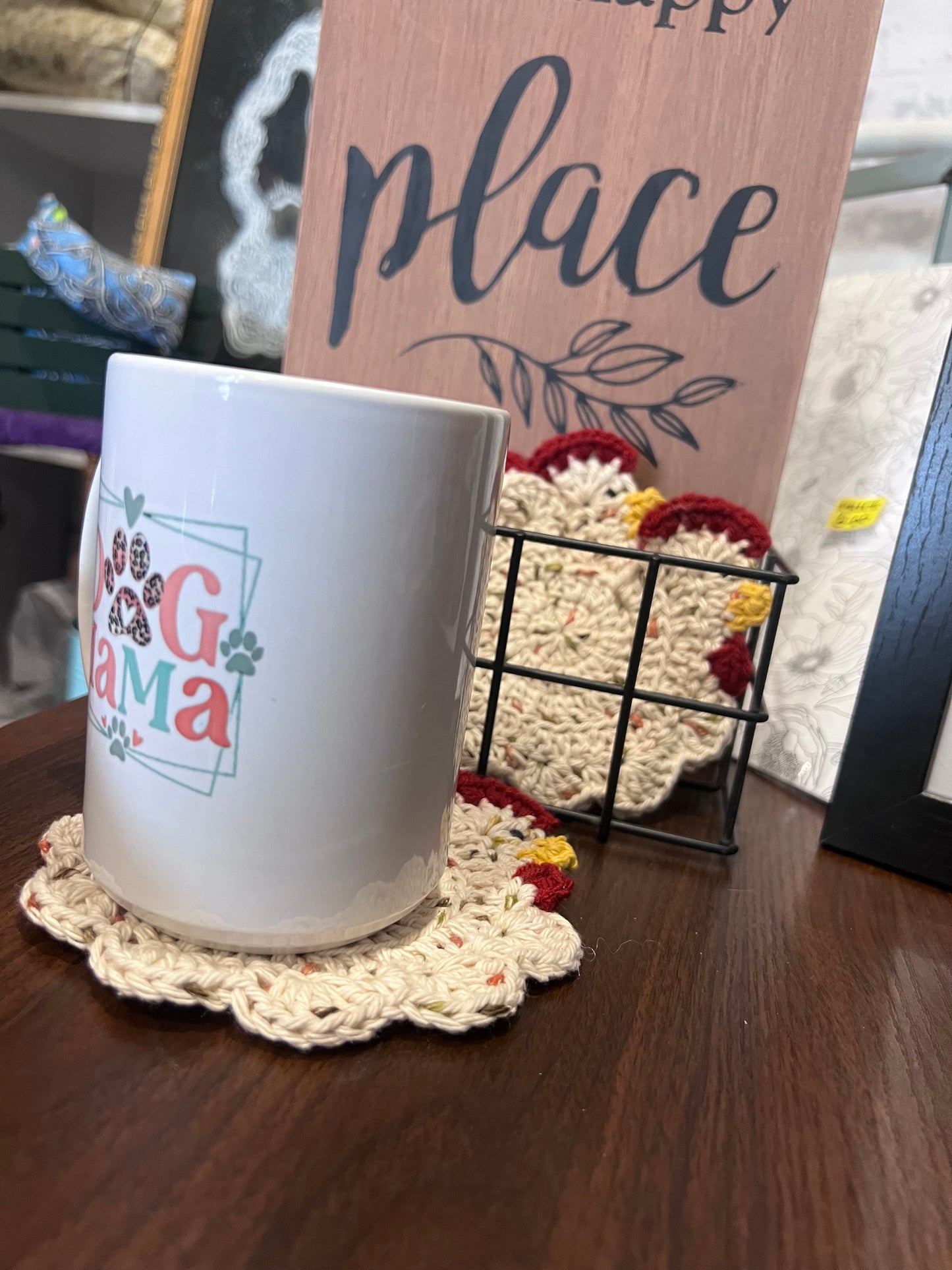 Crochet coasters