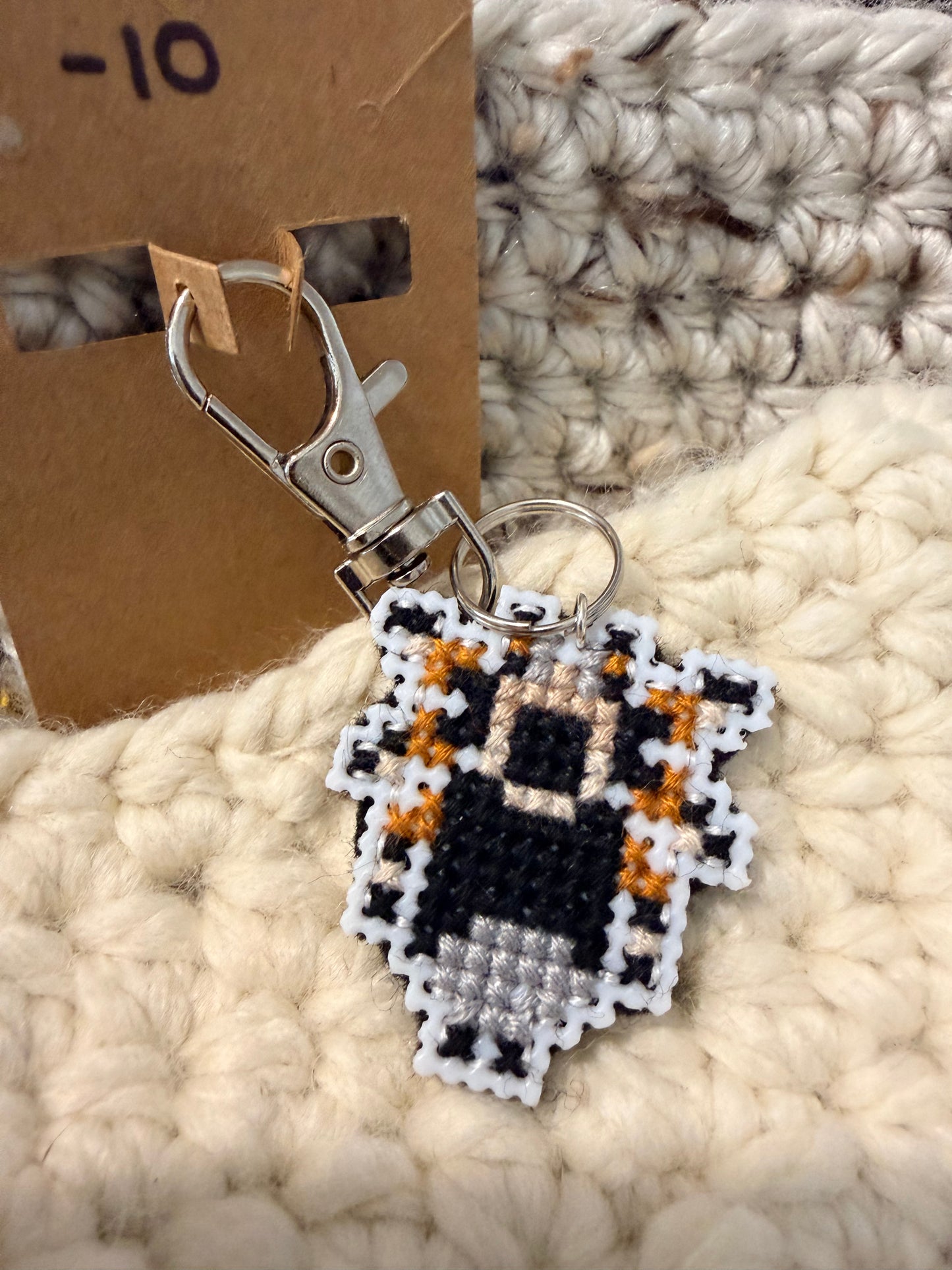 cross stitch keychain