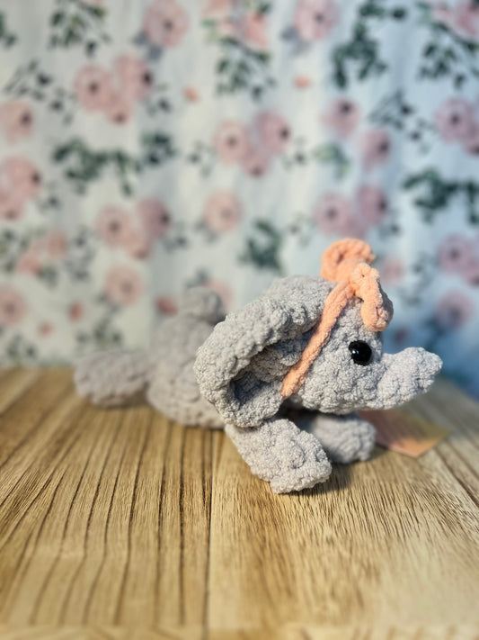 Crochet elephant snuggler