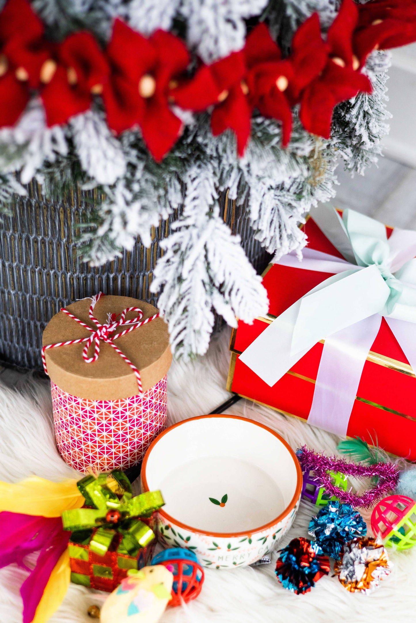 Pearhead - Merry Catmas, Cat Holiday And Christmas Feeding Bowl