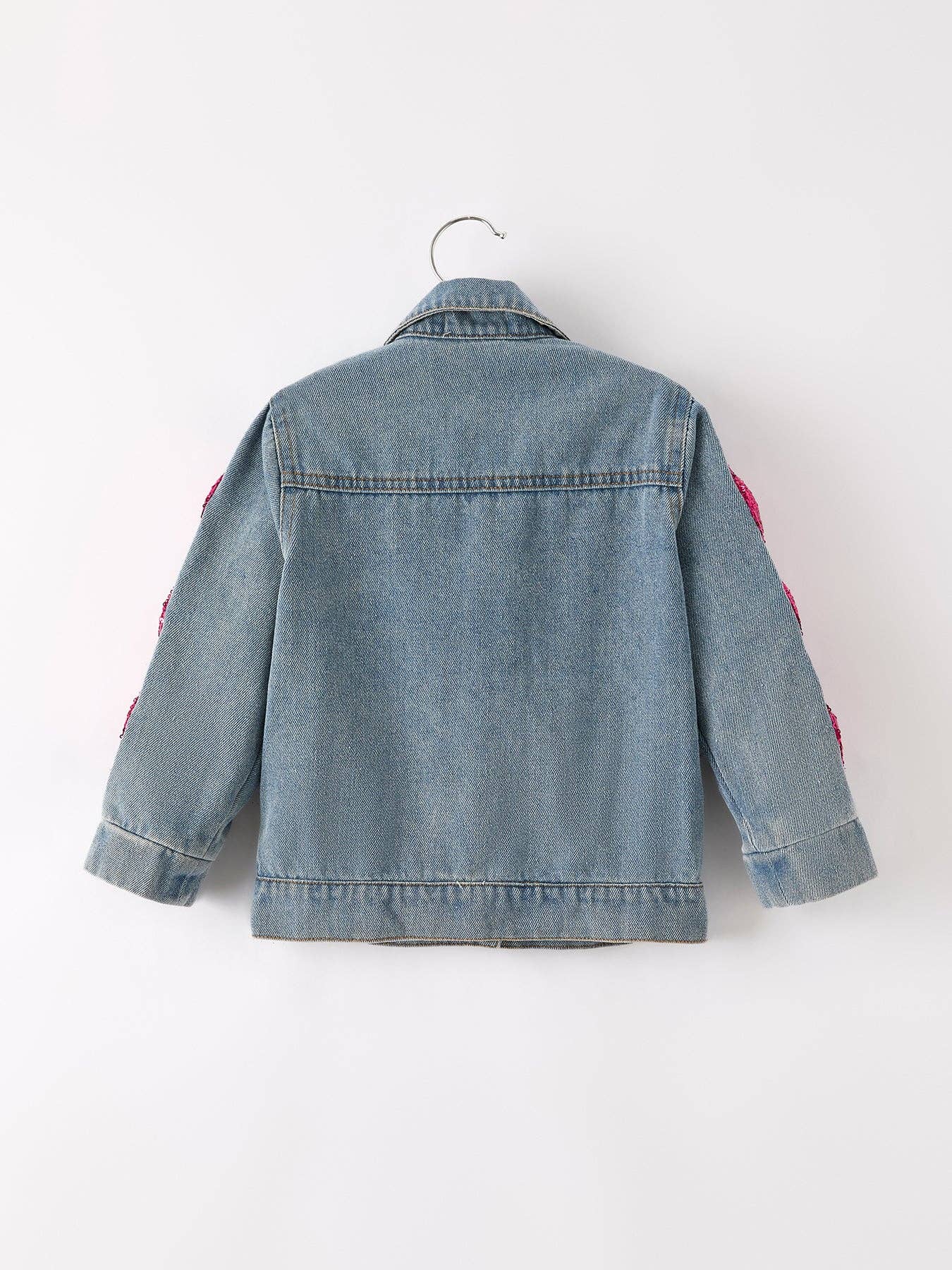 Rylee Faith Designs - Girls Autumn Denim Sequined Jacket Top