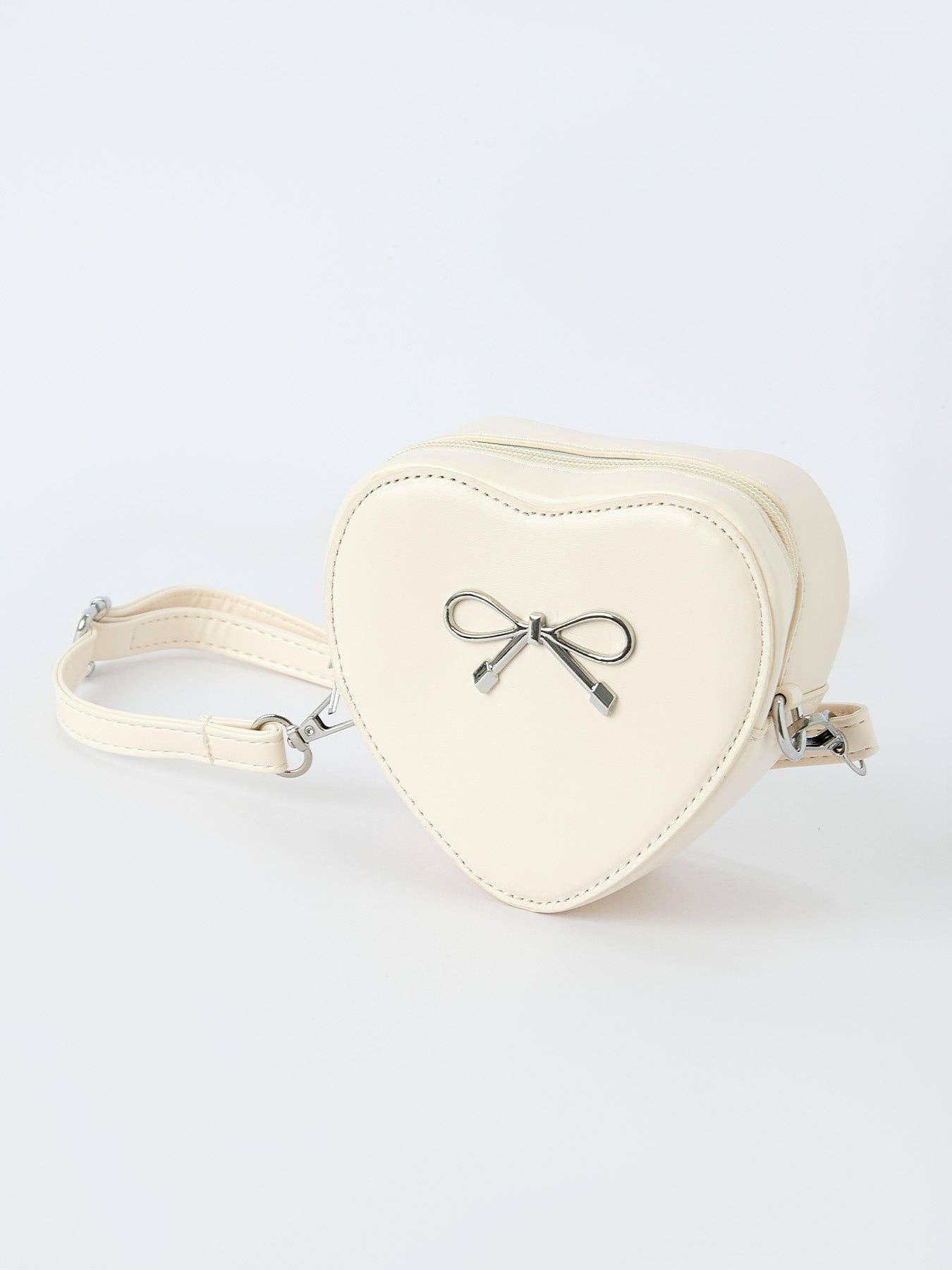 Rylee Faith Designs - Christmas and Valentine's Sweet Heart-Shaped Crossbody Girls Bag with Bow