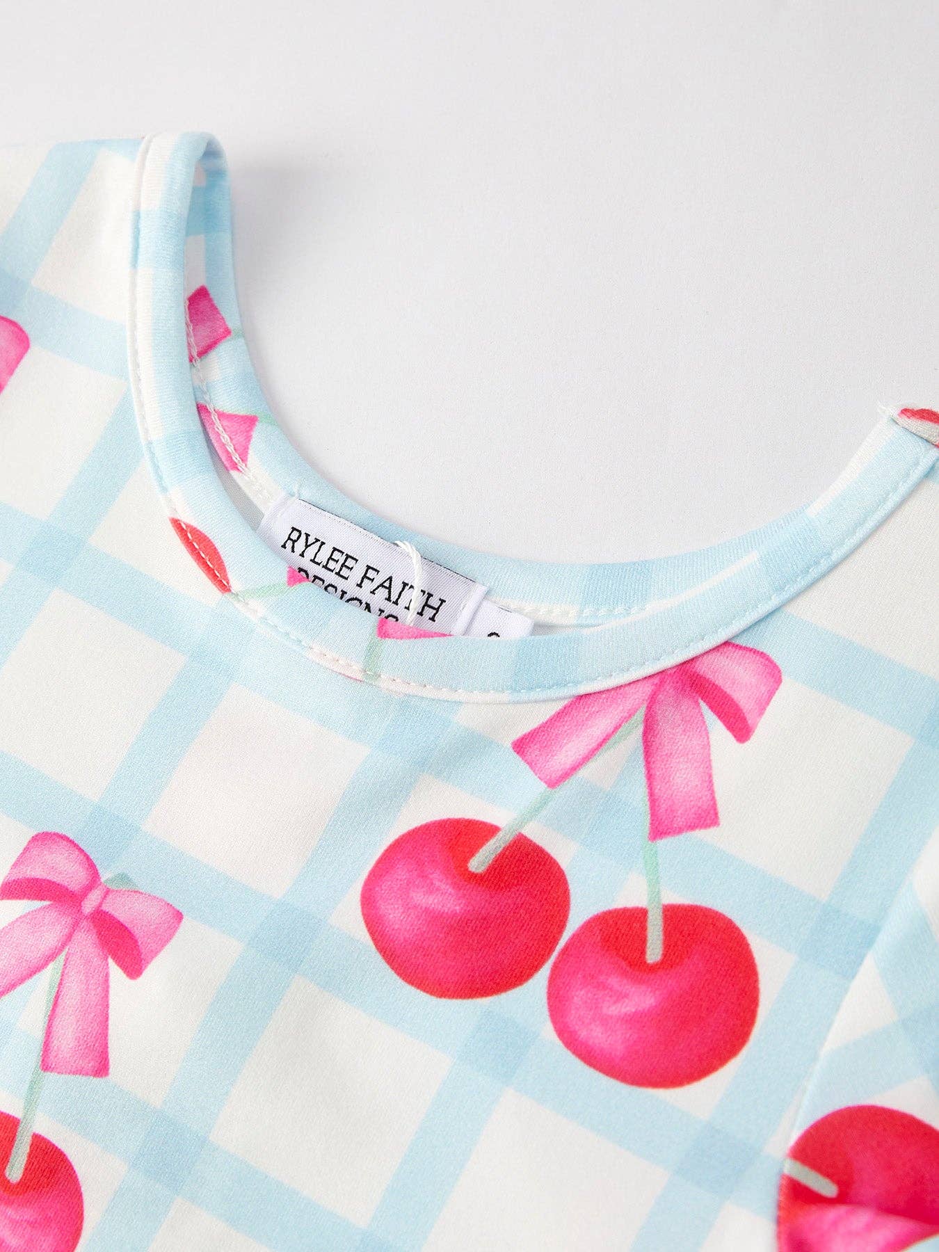 Rylee Faith Designs - Cherry Plaid Girls' Dress