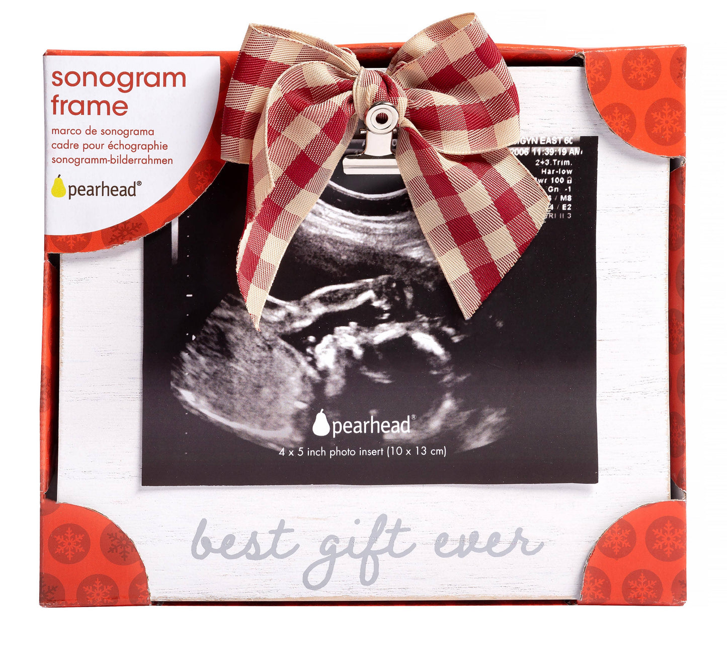 Pearhead - Best Gift Ever Sonogram Holiday Picture Frame