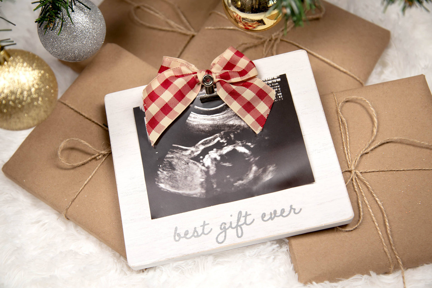 Pearhead - Best Gift Ever Sonogram Holiday Picture Frame