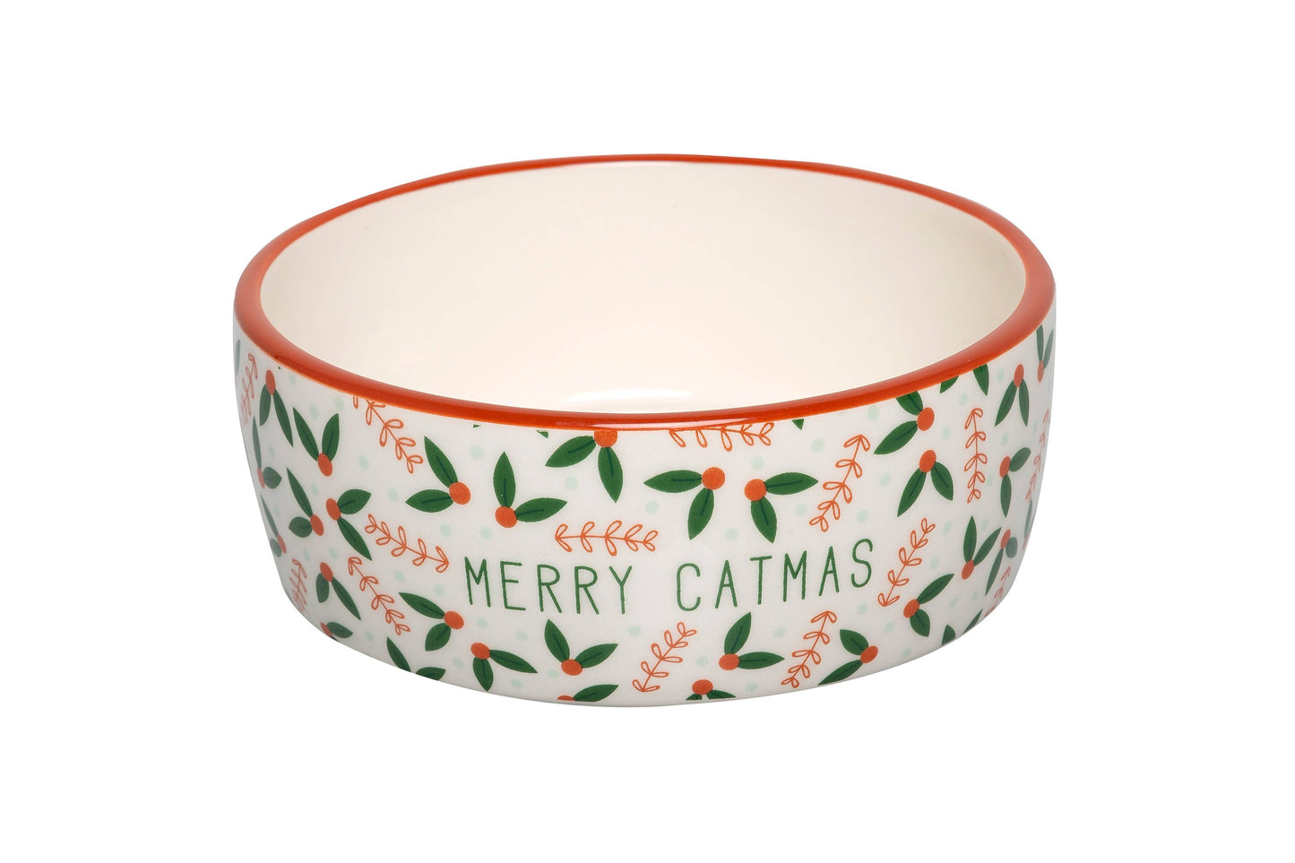 Pearhead - Merry Catmas, Cat Holiday And Christmas Feeding Bowl