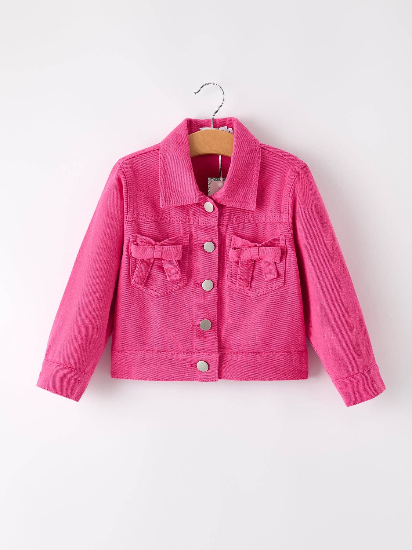 Rylee Faith Designs - Hot Pink Fall Girls Denim Top