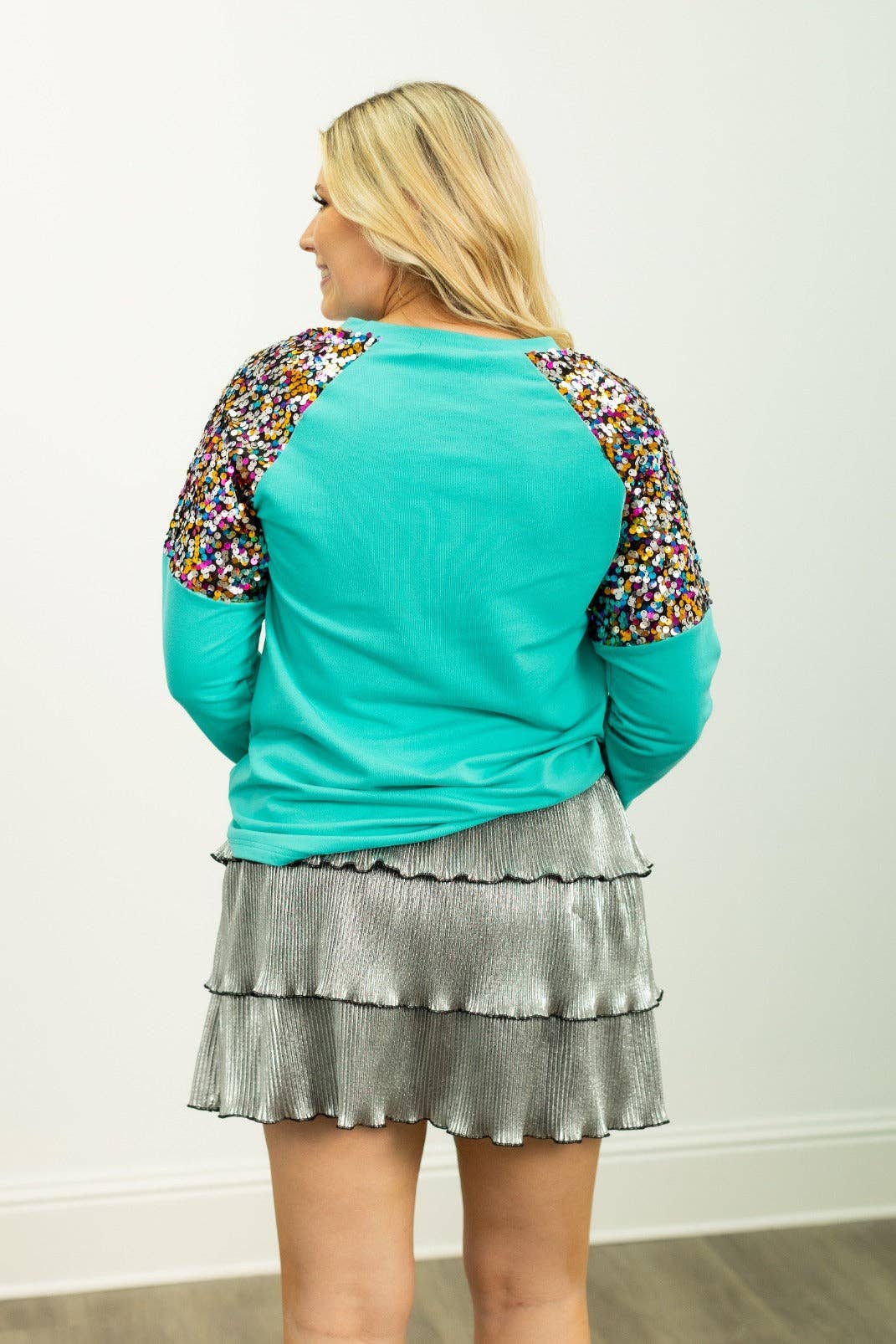 GRACE+EMMA by Southern Grace - MERRY Turquoise Sweatshirt